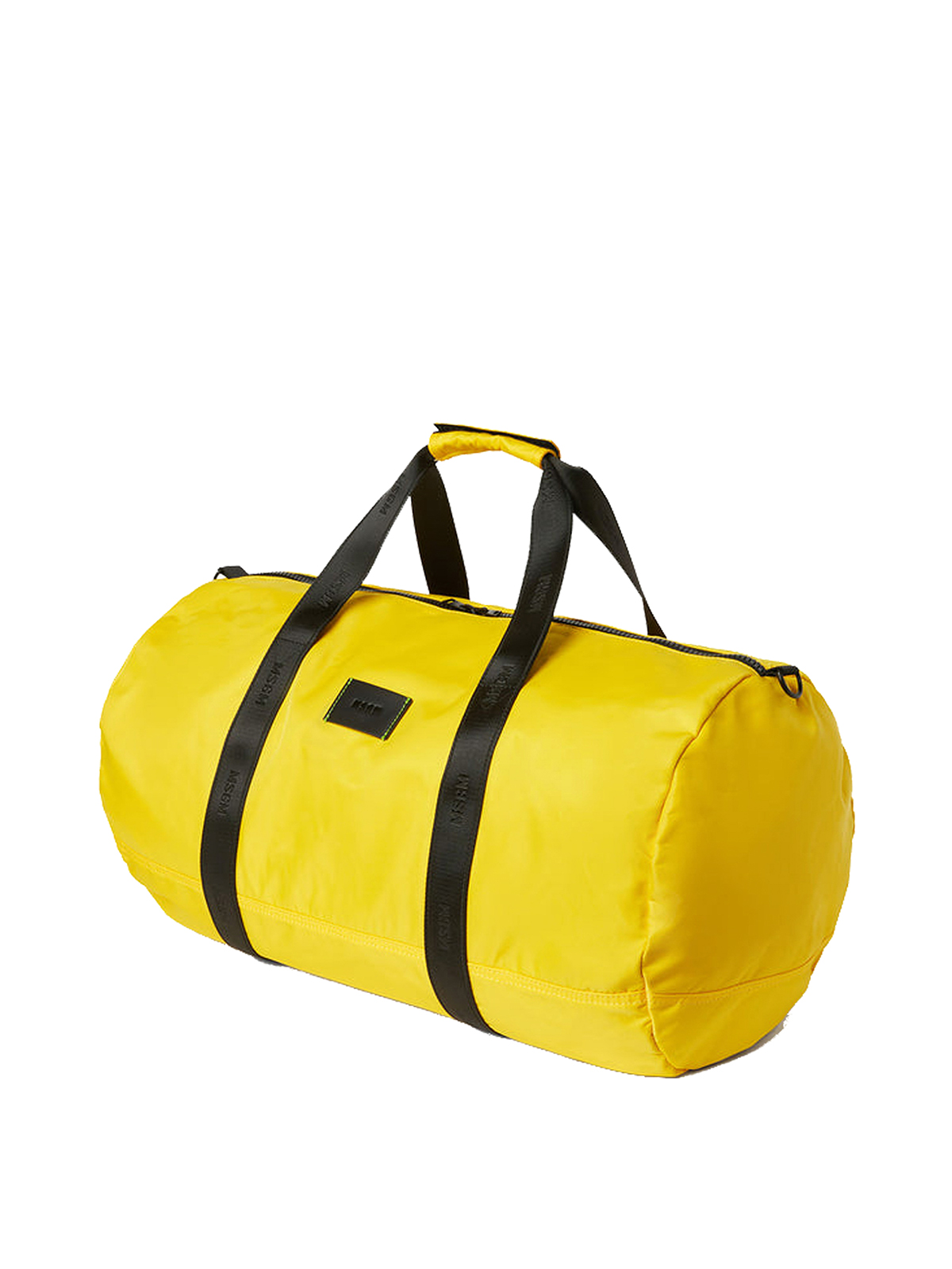 Shop Msgm Signature Duffle In Yellow