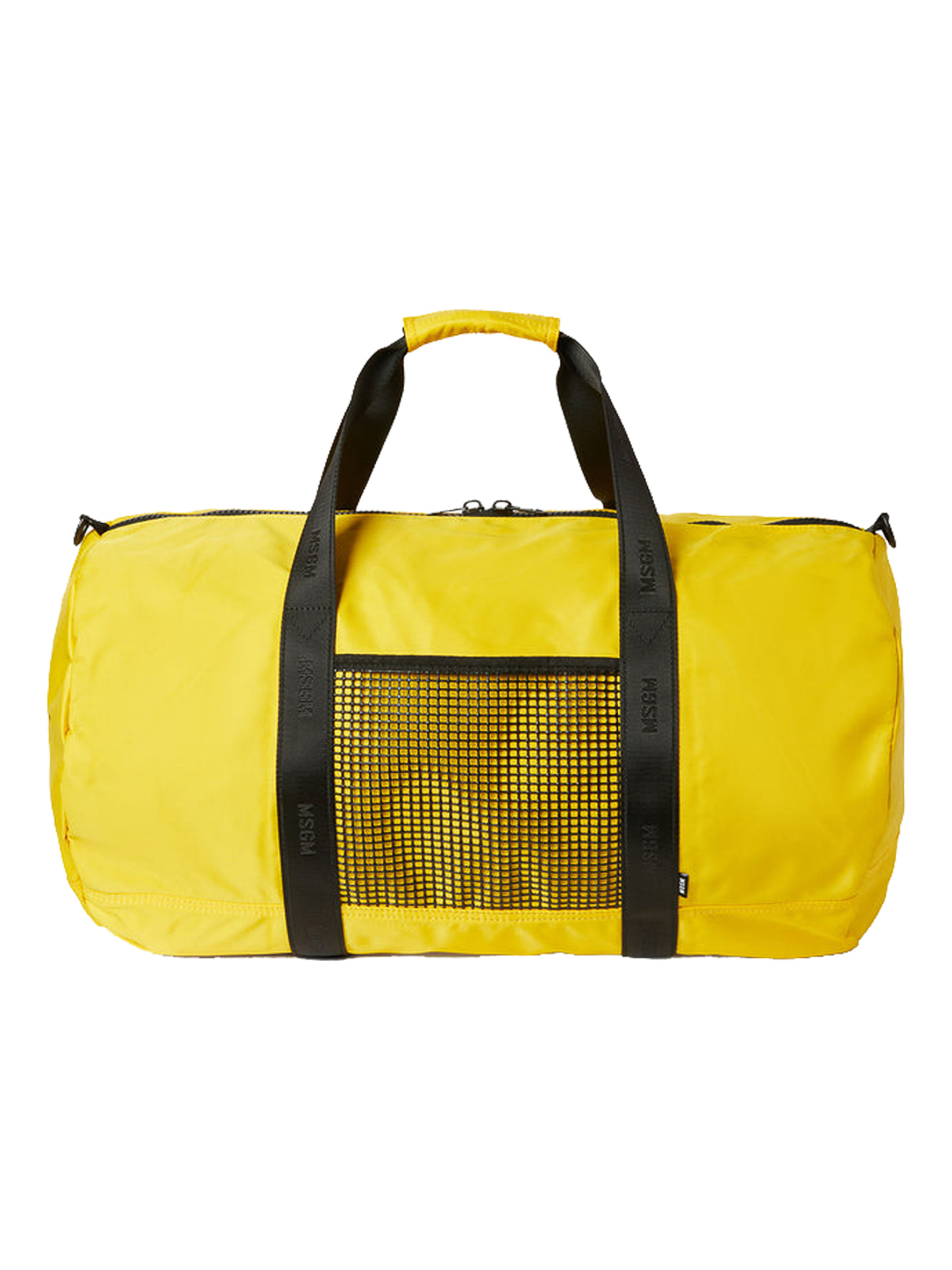 Shop Msgm Signature Duffle In Yellow
