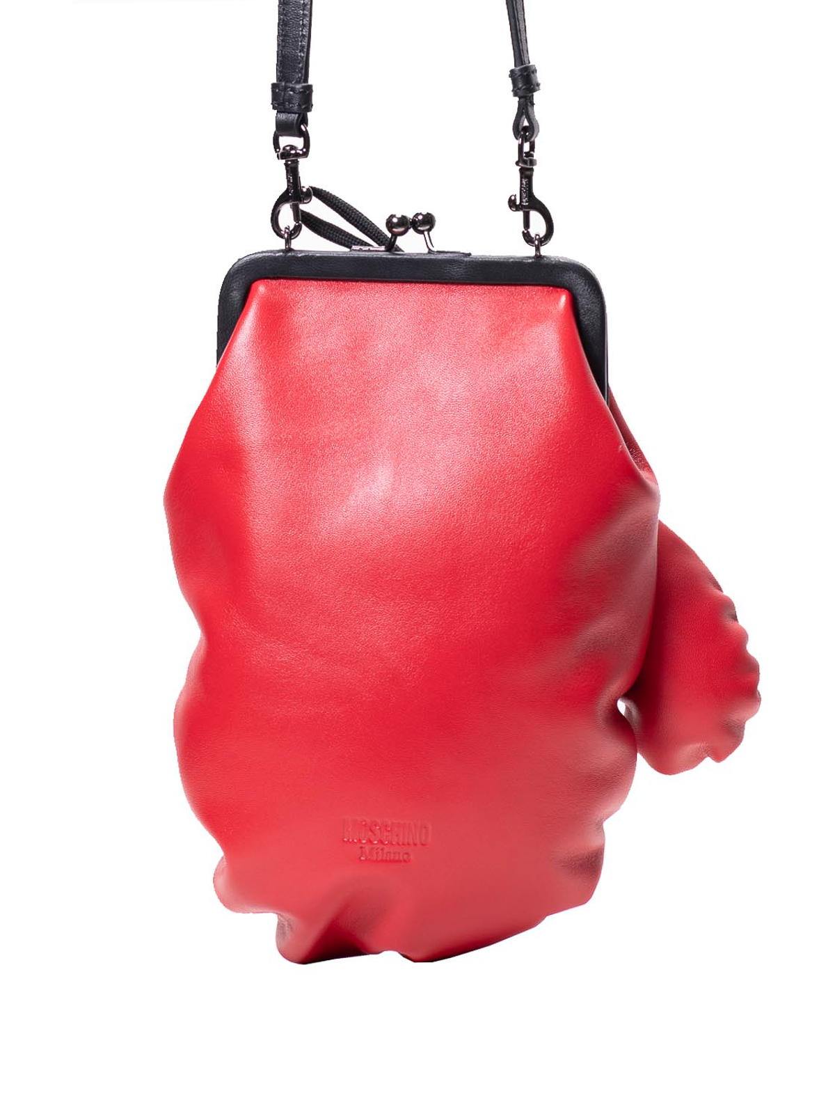 Shop Moschino Boxing Glove Bag In Red