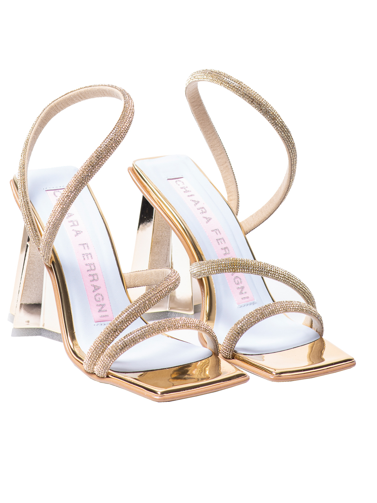 Shop Chiara Ferragni Star Sandals In Gold