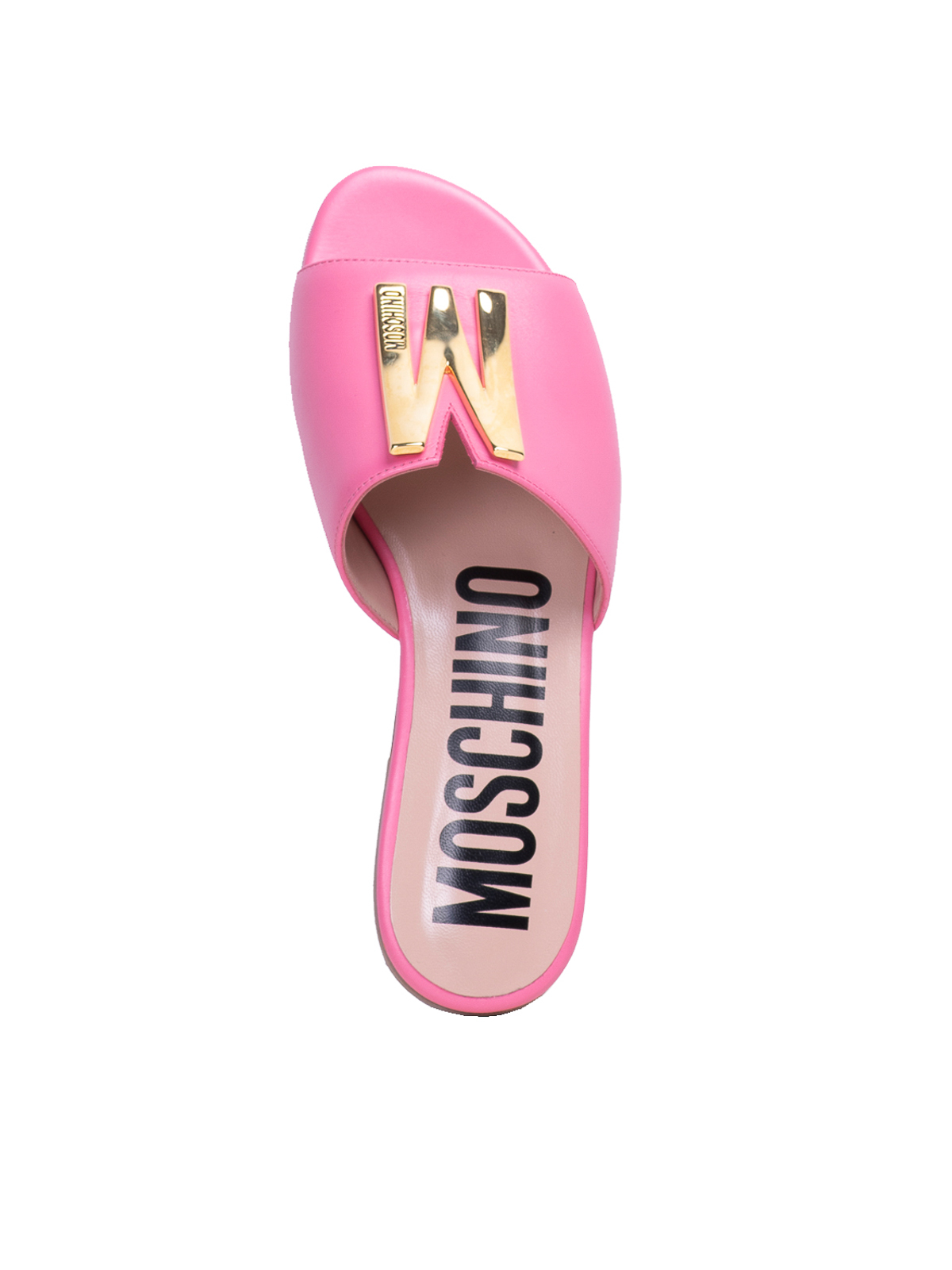 Shop Moschino Sliders In Pink