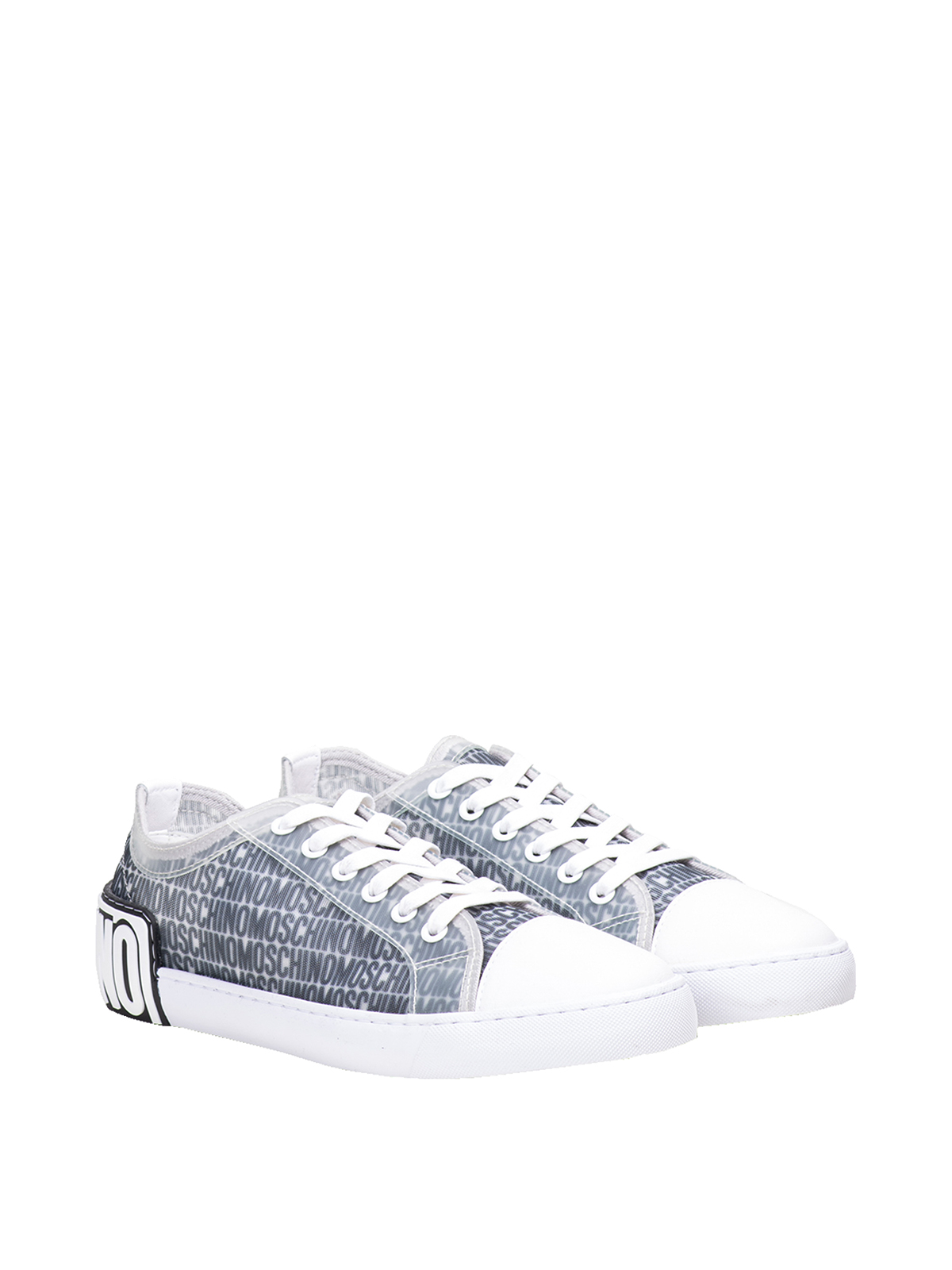 Shop Moschino Lost And Found Web Sneakers In Multicolor