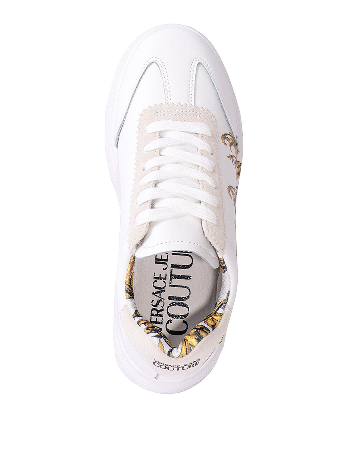 Shop Versace Jeans Couture Frame Baroque Sneakers In Multicolour