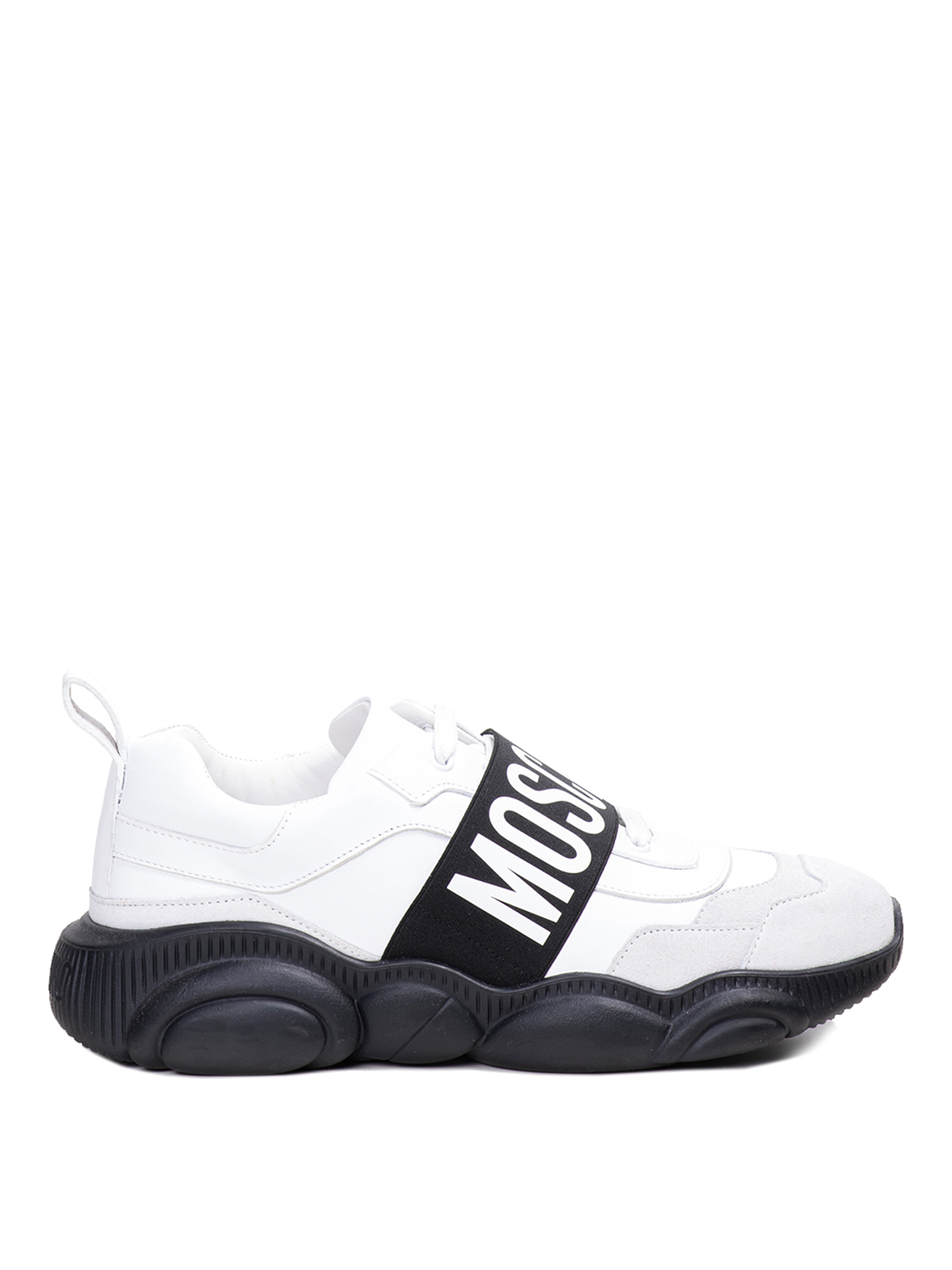 Shop Moschino Teddy Band Sneakers In Blanco