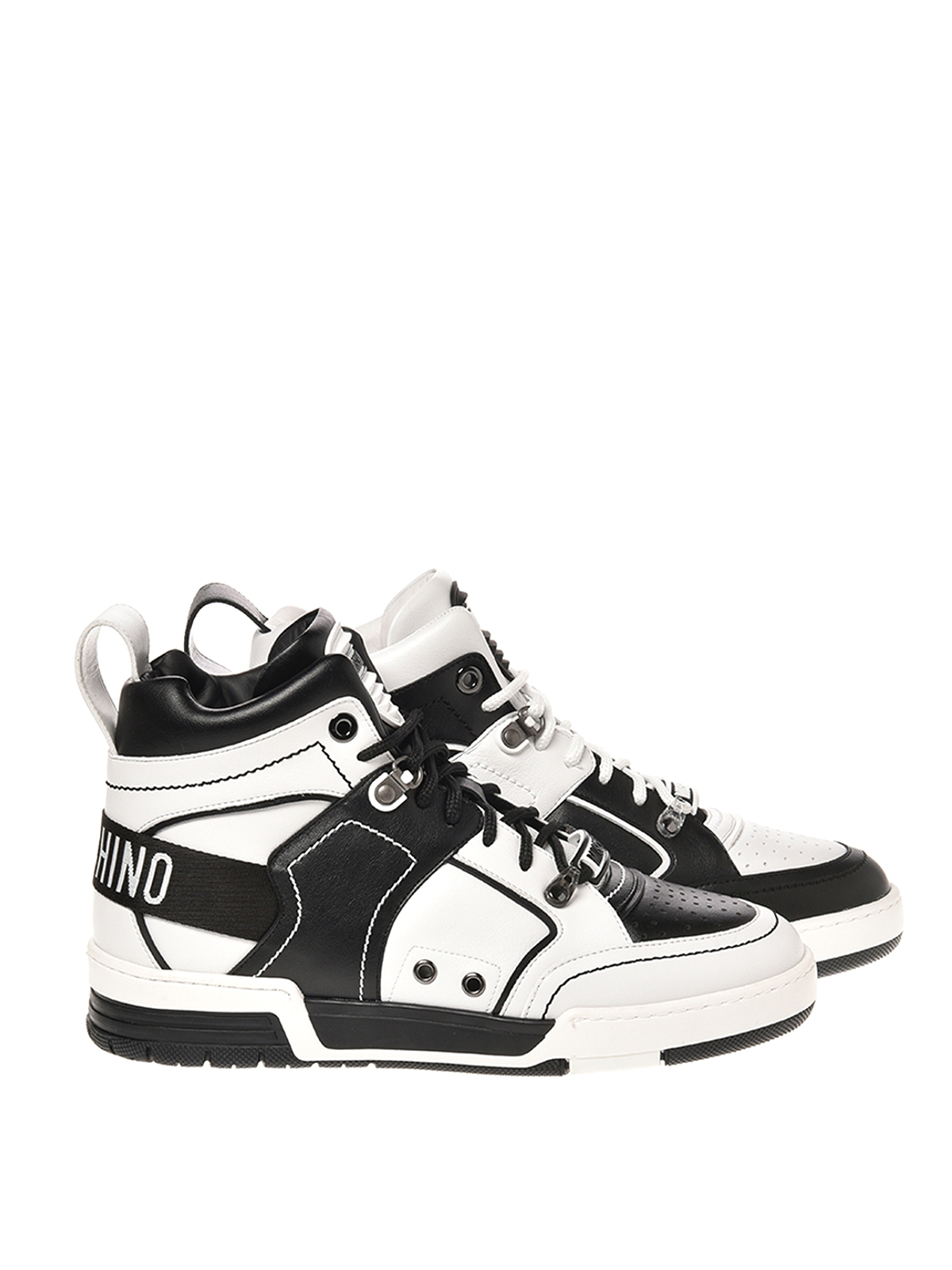 Moschino Different High Sneakers In Negro