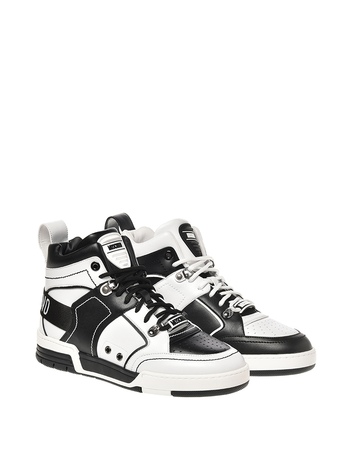 Shop Moschino Different High Sneakers In Negro