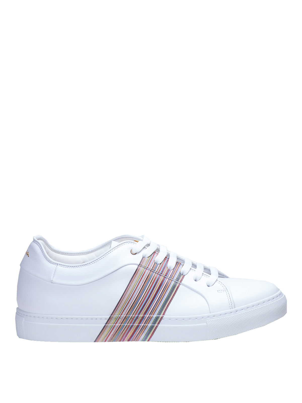 Paul Smith Low Stripe Trainers In Blanco