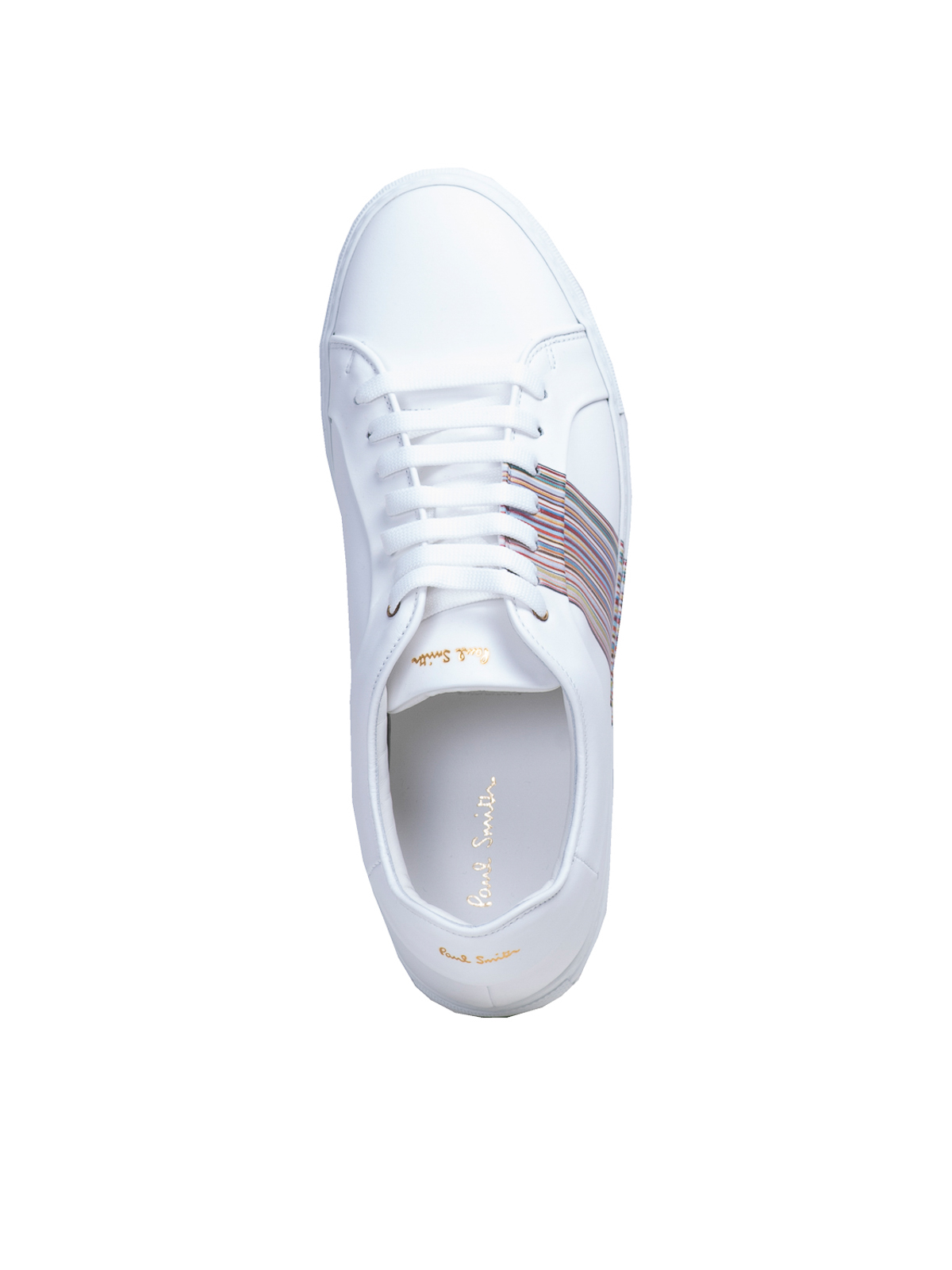 Shop Paul Smith Low Stripe Sneakers In Blanco