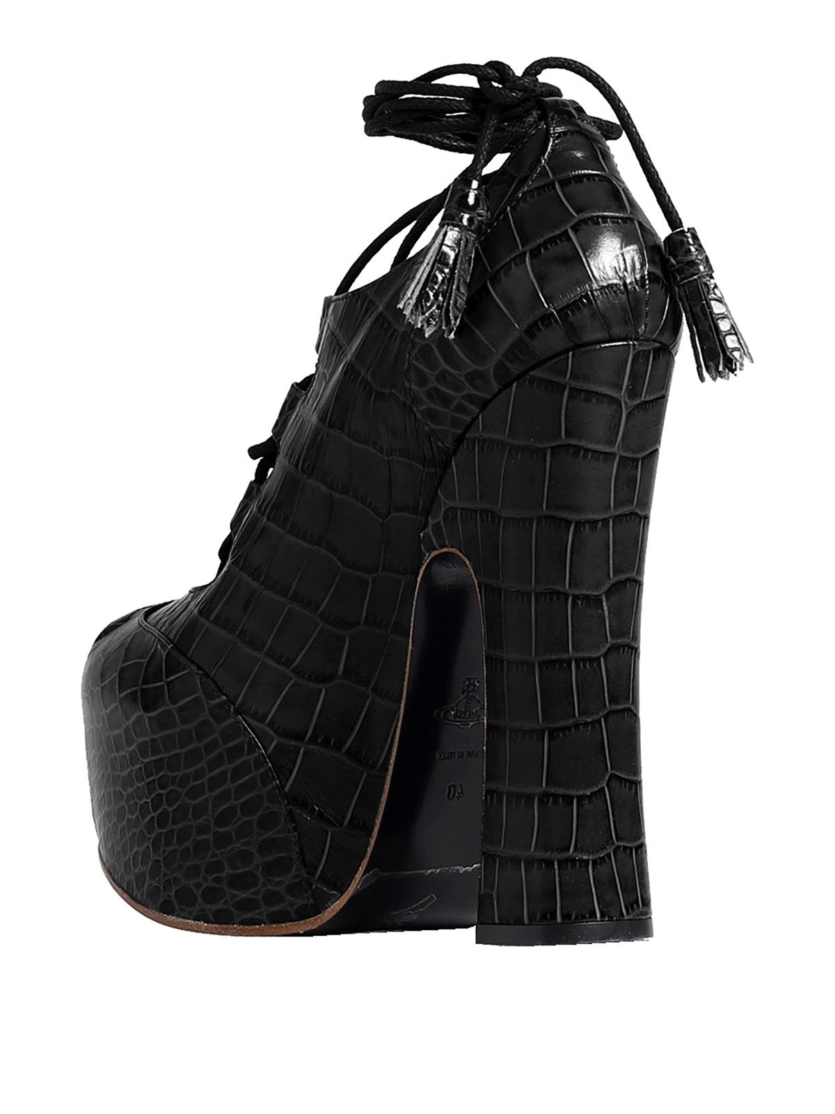 Shop Vivienne Westwood Super Elevated Ghillie Boots In Black