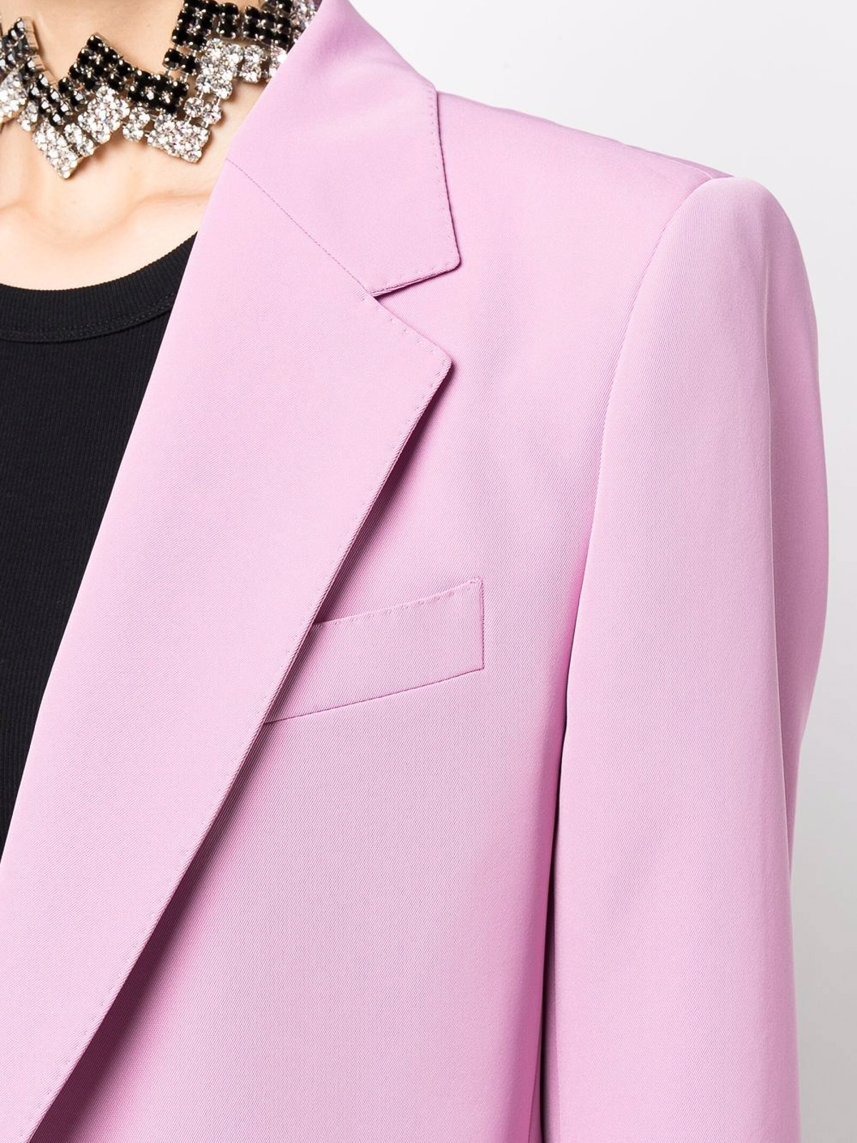 Shop Dolce & Gabbana Light Pink Single-breasted Blazer In Metallic