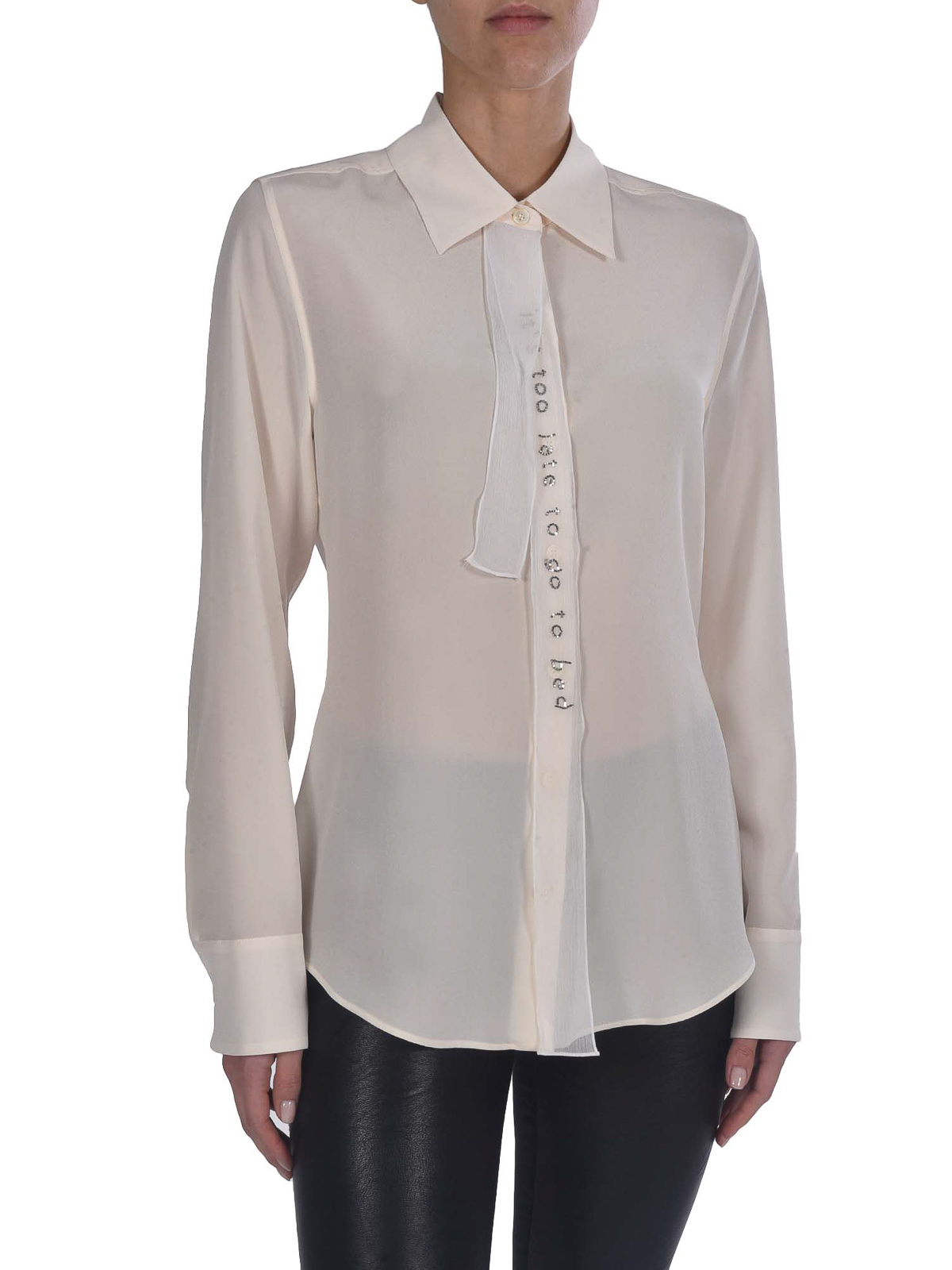 Shop Stella Mccartney Silk Shirt In Blanco