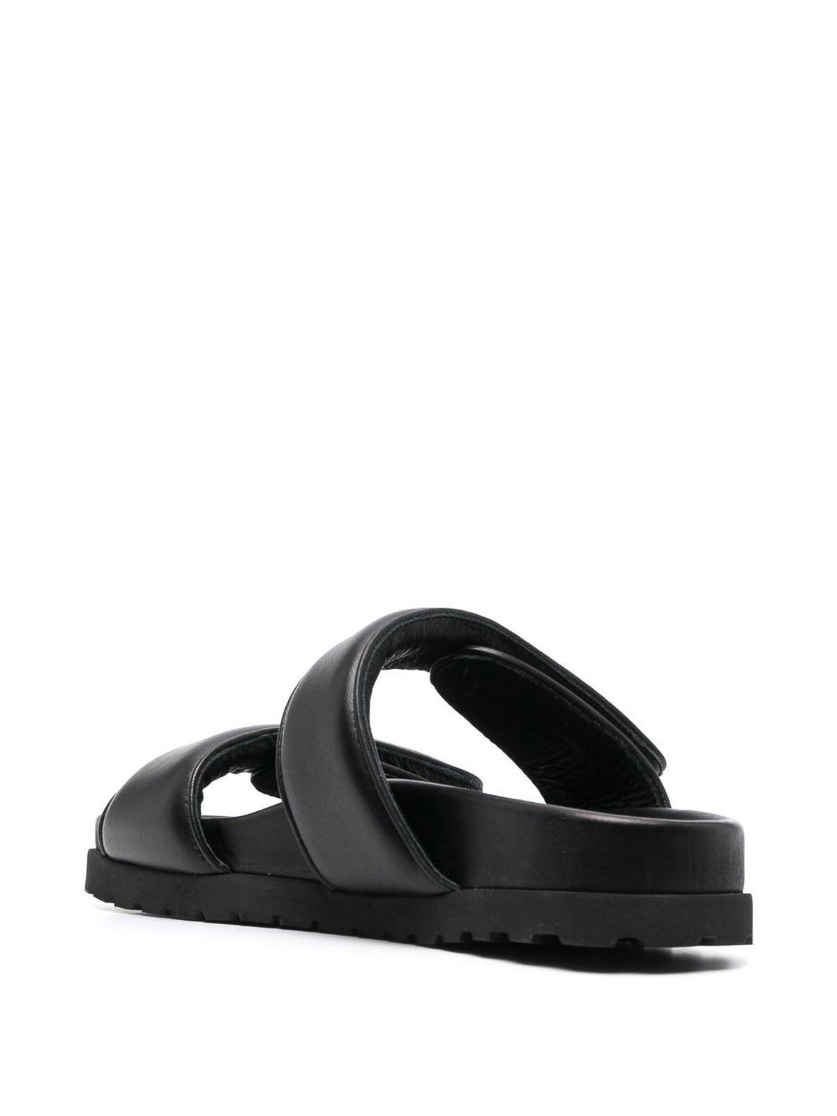 Shop Gia Borghini Leather Strap Sandal In Black