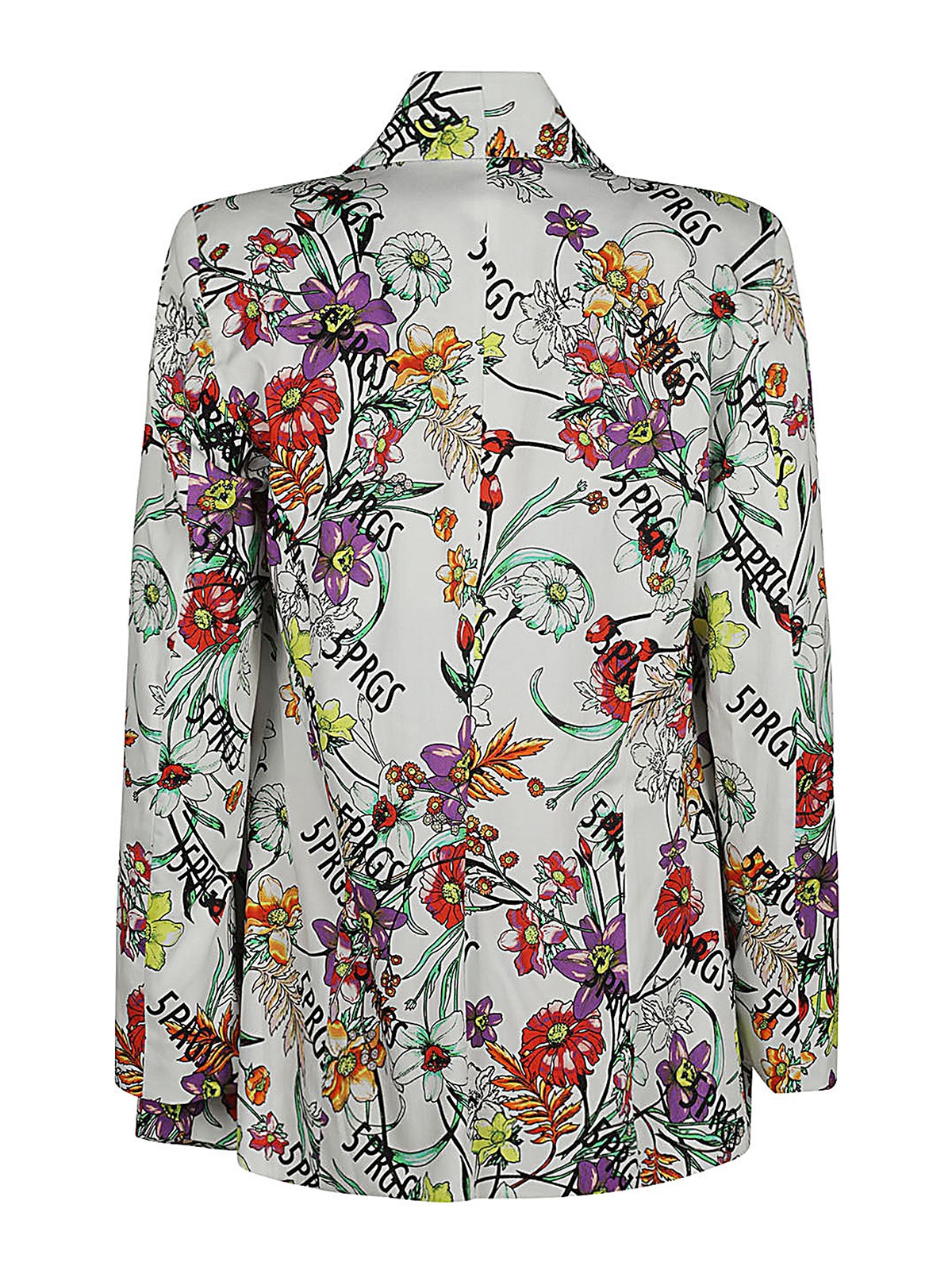 Shop 5*progress Printed Single-breasted Jacket In White