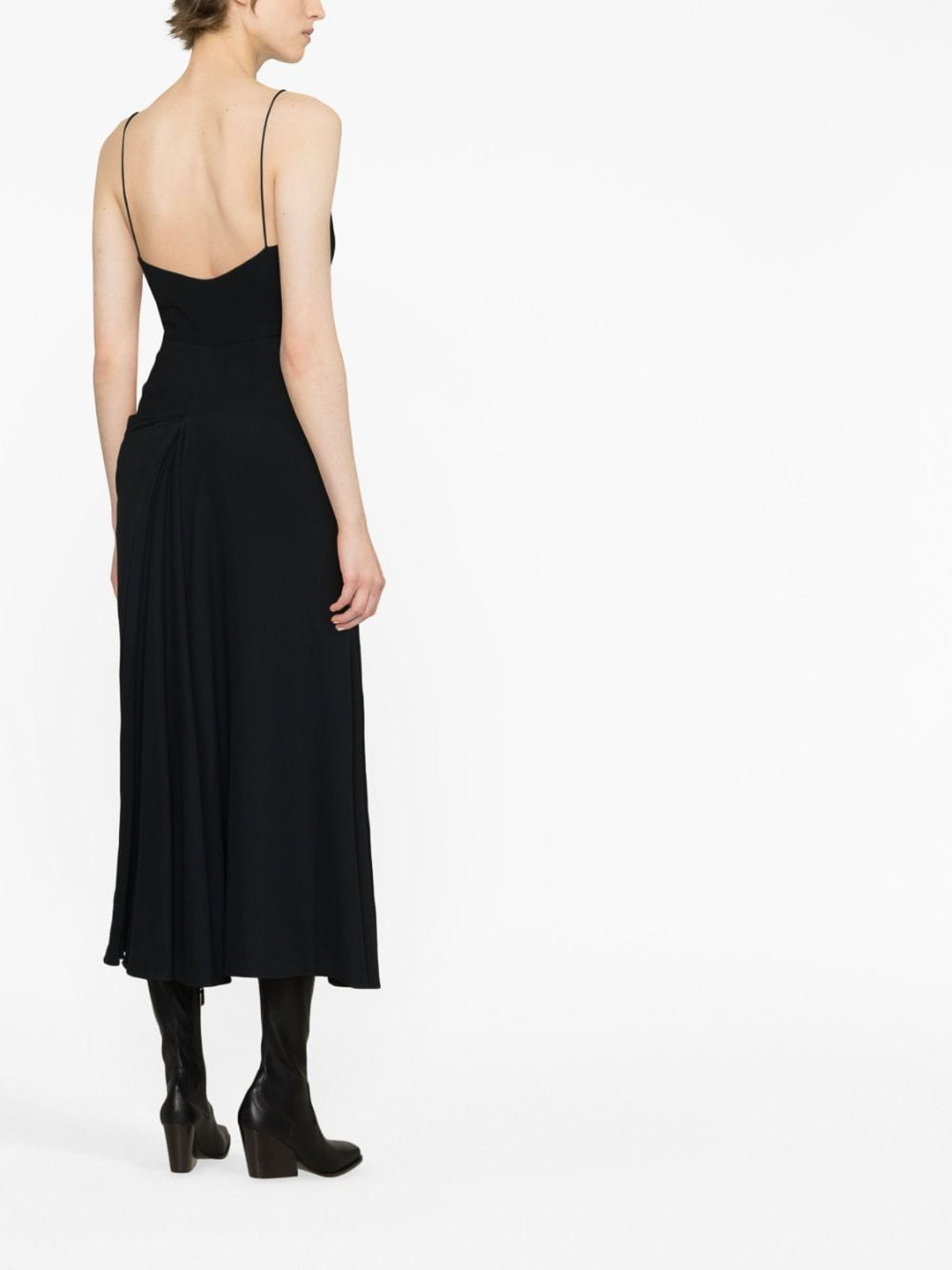 Shop Alexander Mcqueen Midi Dress In Black