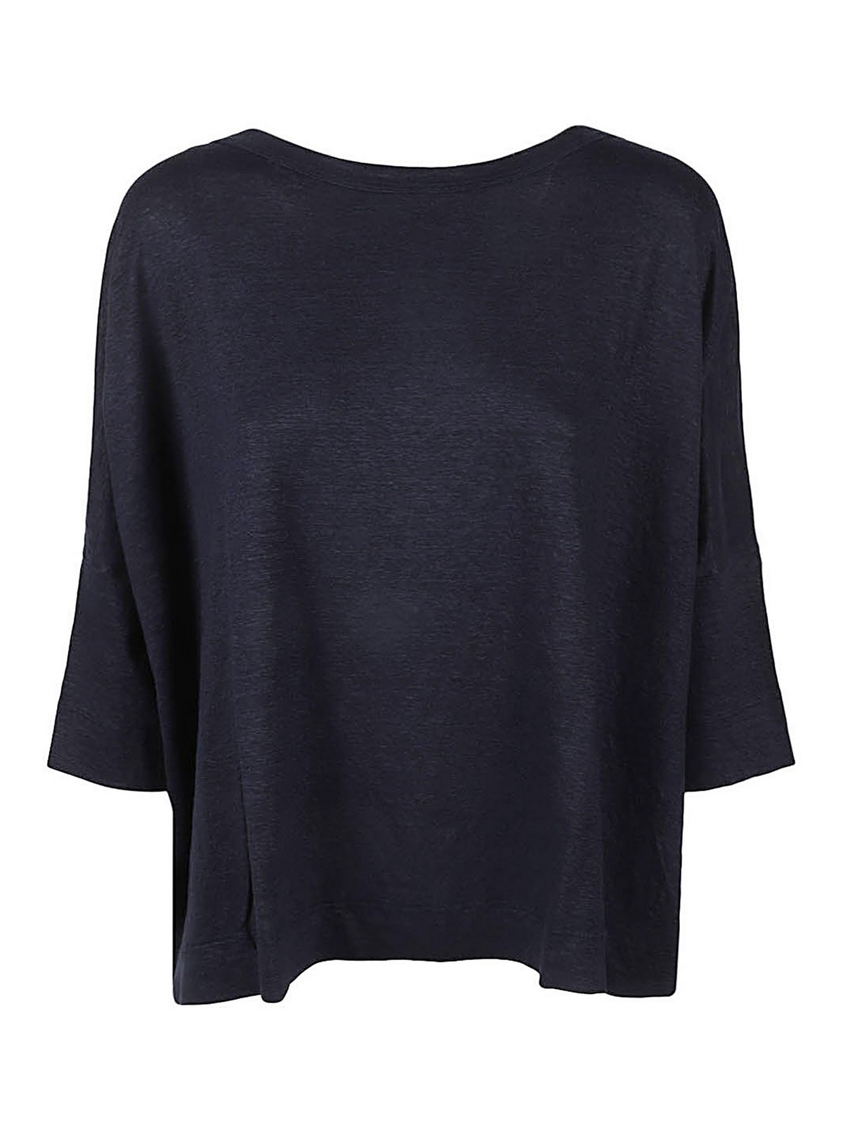 Shop Shirt C-zero Linen Over Sweater In Blue