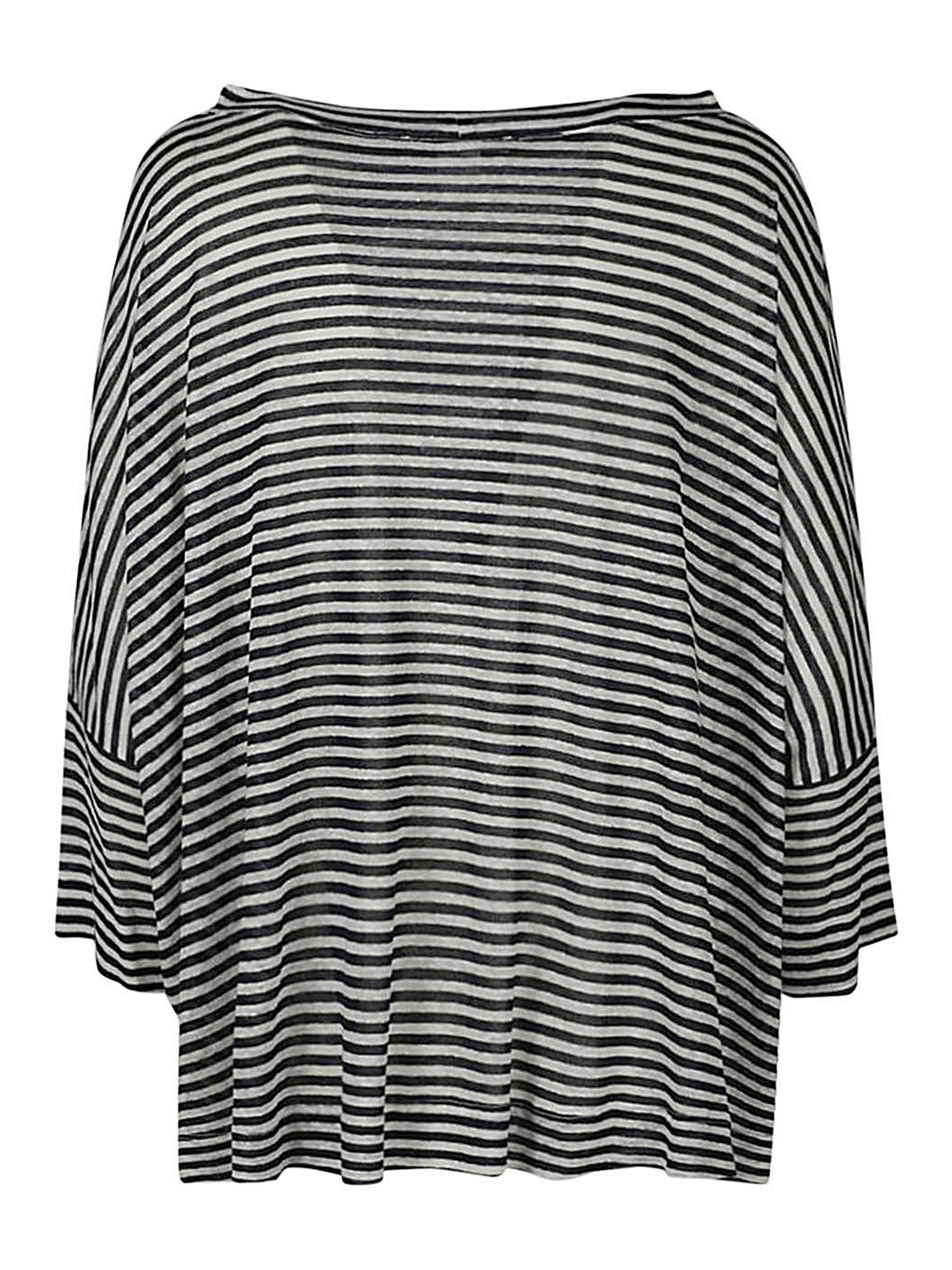Shop Shirt C-zero Linen Striped Sweater In Blue