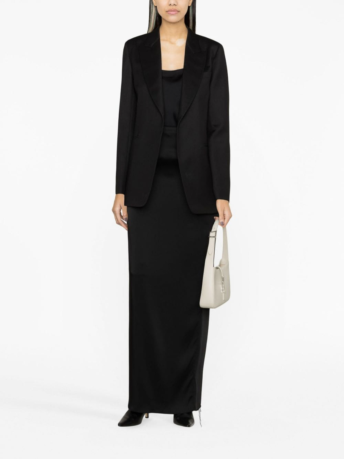 Shop See By Chloé Single-breasted Silk Blend Wool Jacket In Negro