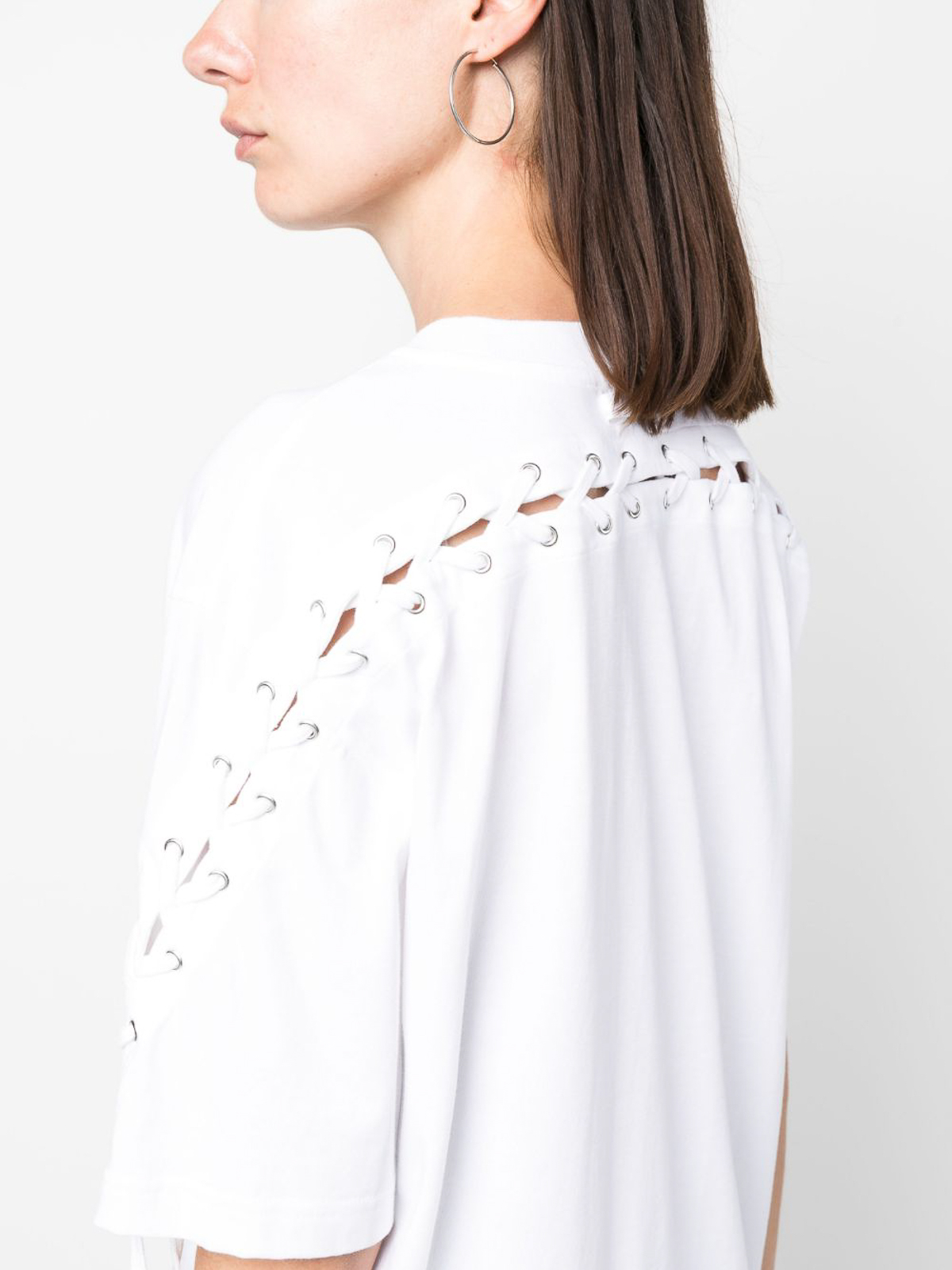 Shop Jean Paul Gaultier Logo Oversized Organic Cotton T-shirt In White