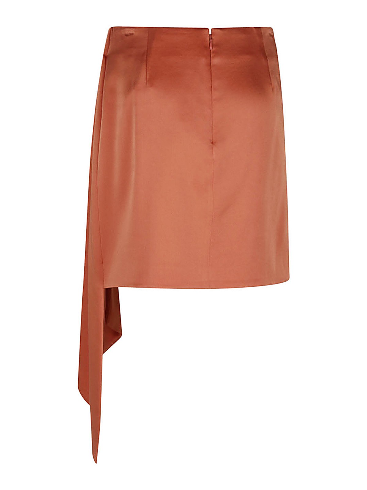 Shop Jonathan Simkhai Mae Draped Satin Mini Skirt In Red