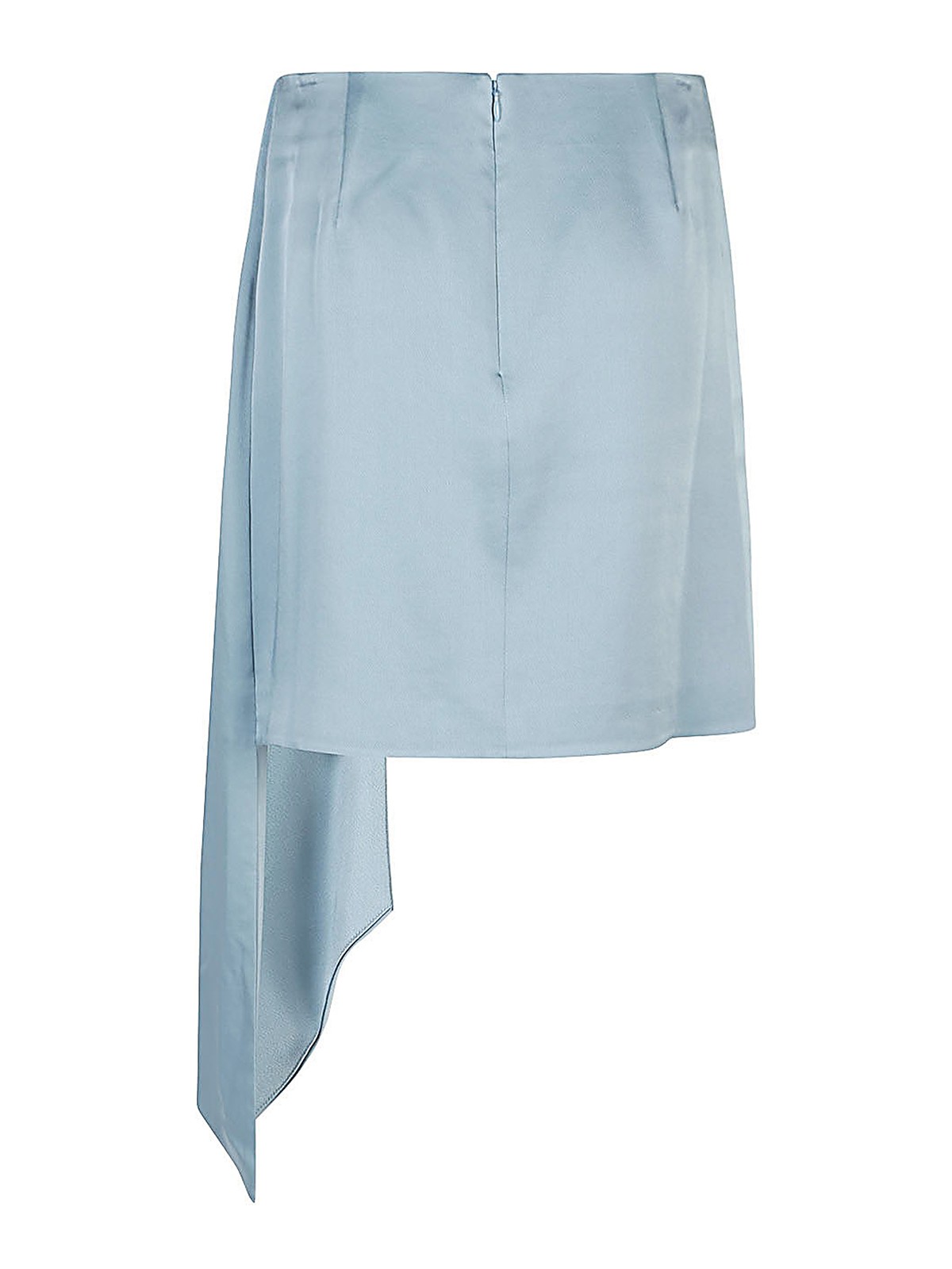 Shop Jonathan Simkhai Mae Draped Satin Mini Skirt In Blue