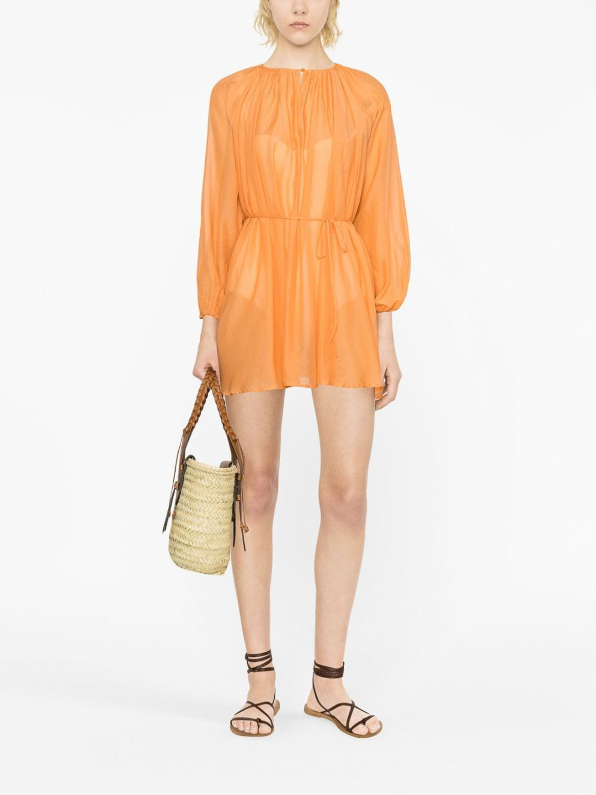Shop Manebi Vestido Corto - Naranja In Orange