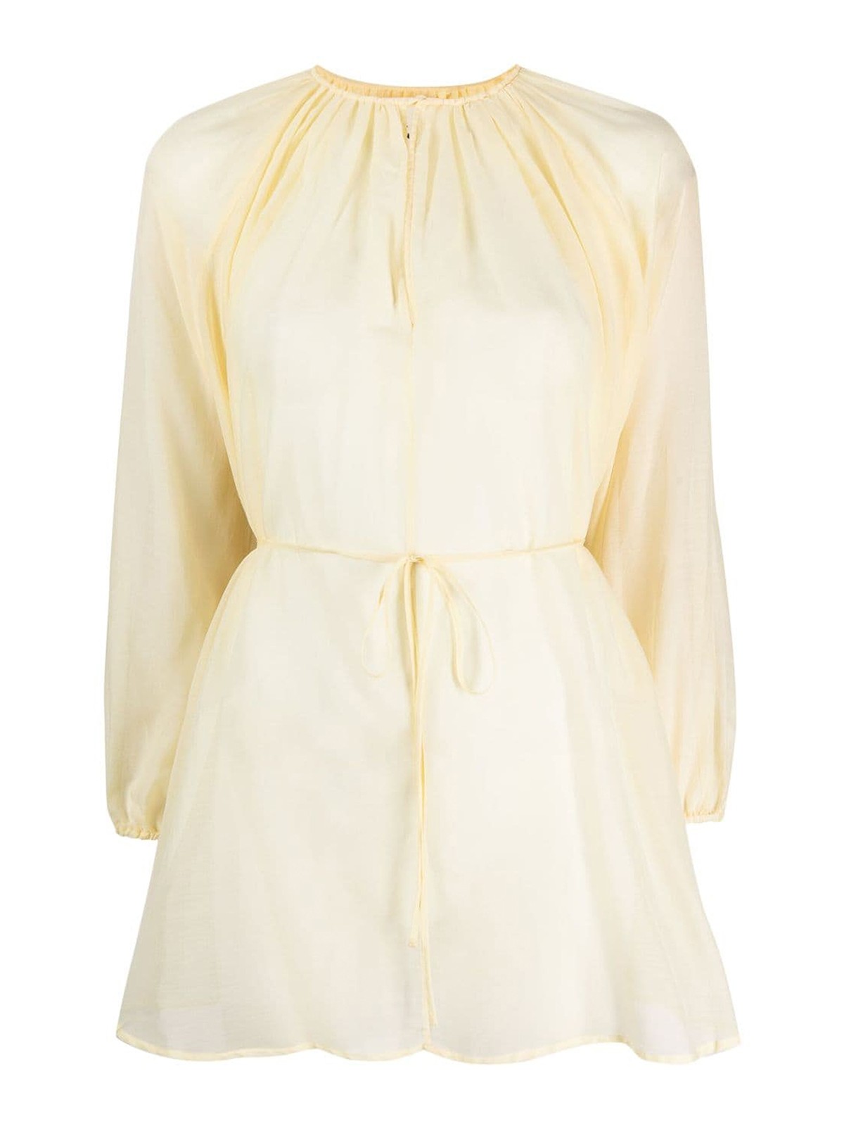 Shop Manebi Minorca Silk-cotton Voile Dress In Beige