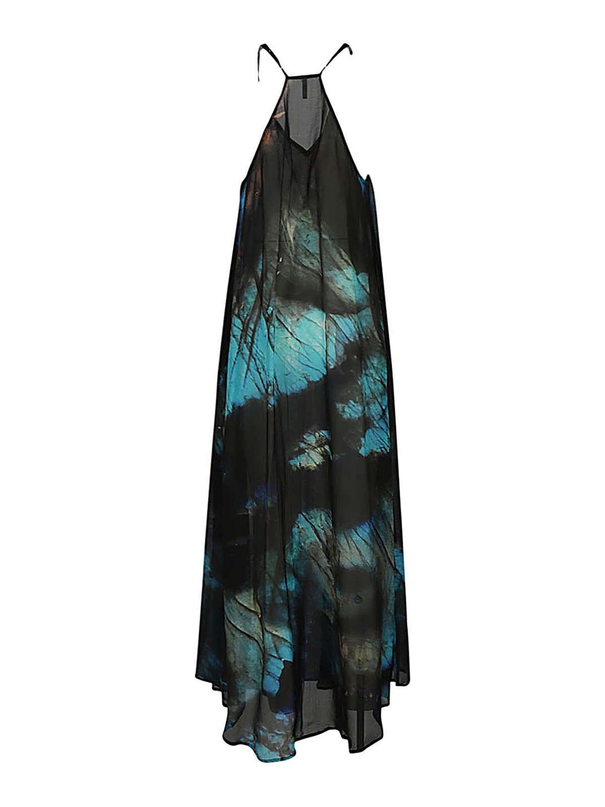 Shop Mona Swims Silk Maxi Dress In Multicolour