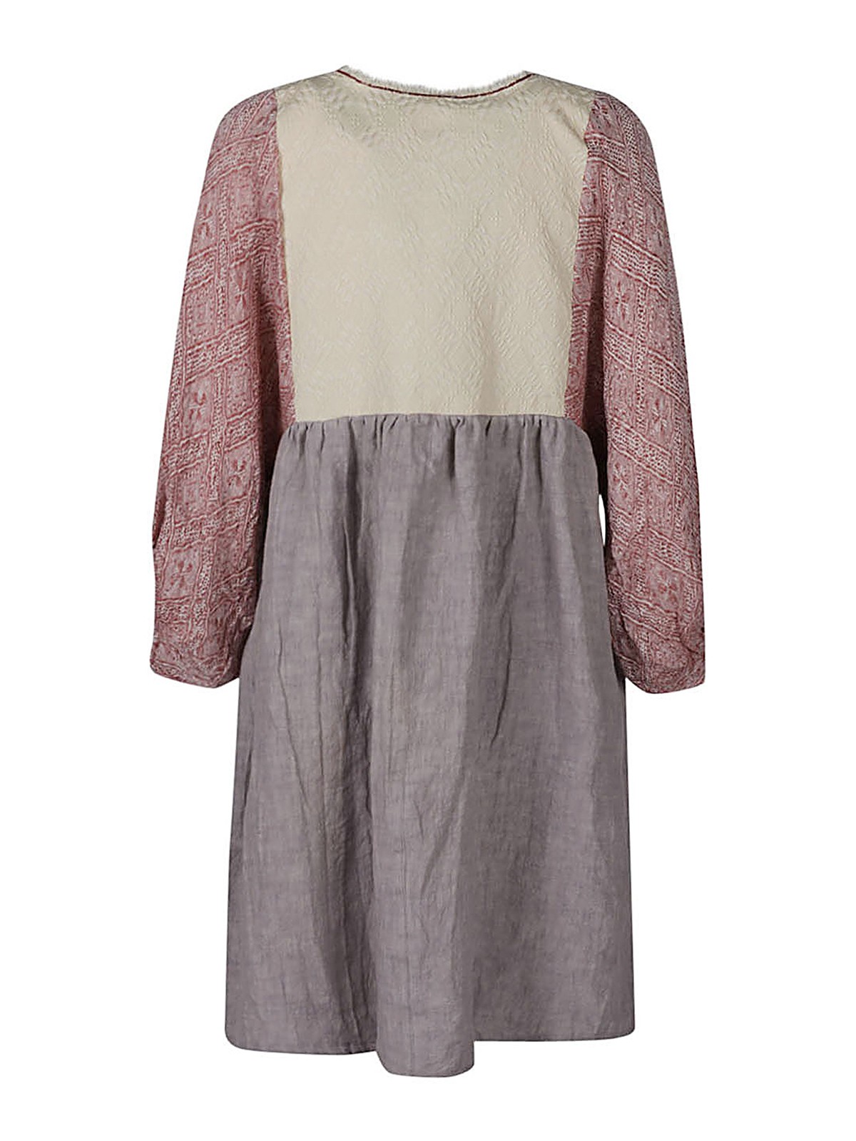 Shop Ninaleuca Linen Short Dress In Metallic