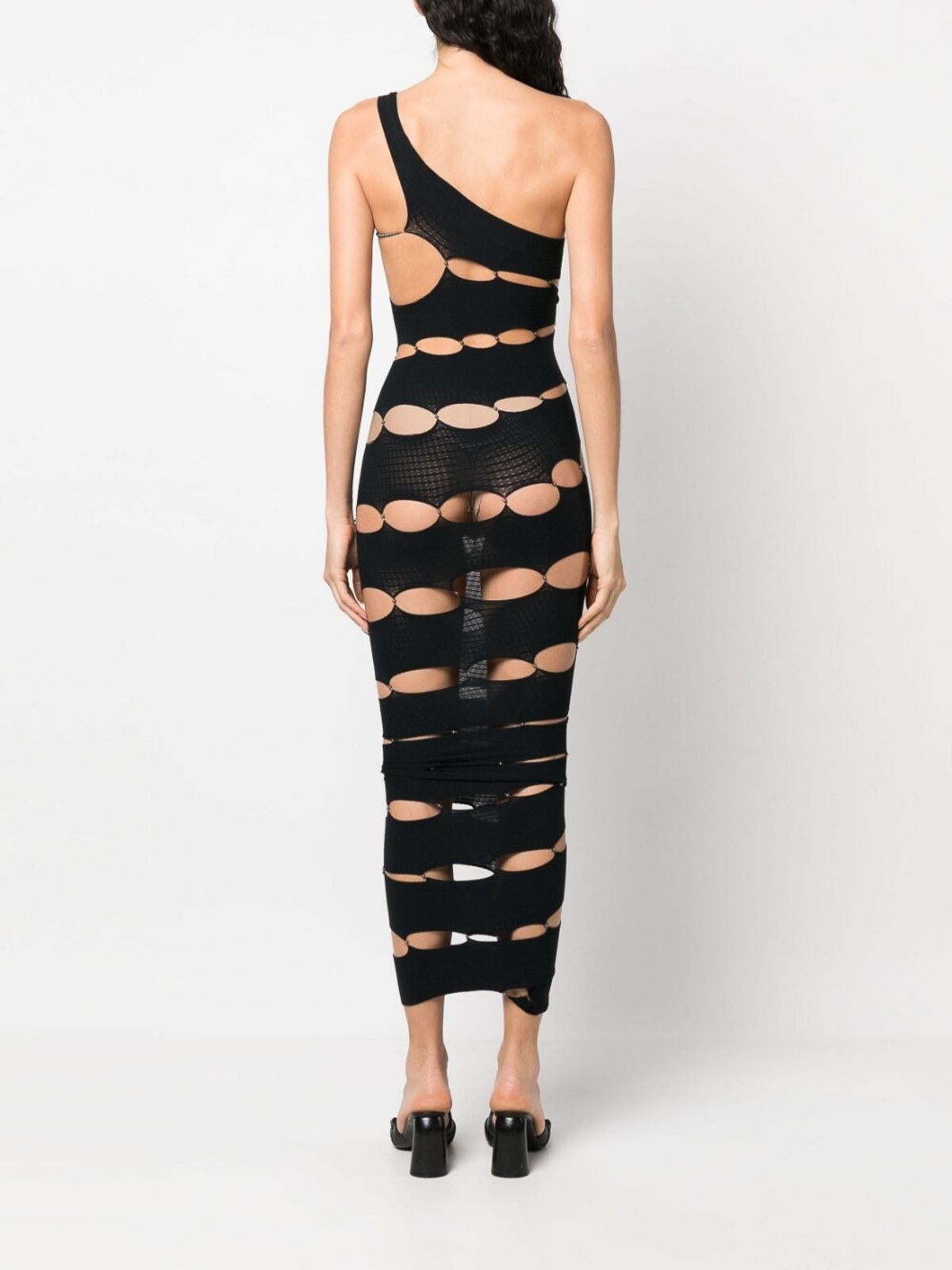 Shop Rui Cut-out Detail Long Fitted Dress In Black
