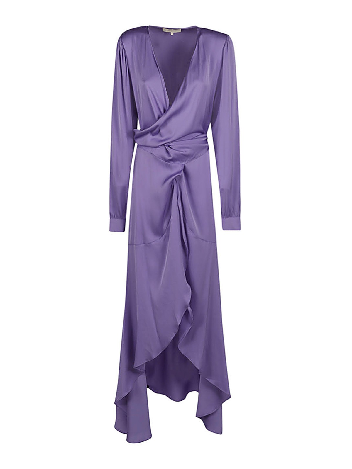 Silk95five Long Silk Dress In Violet
