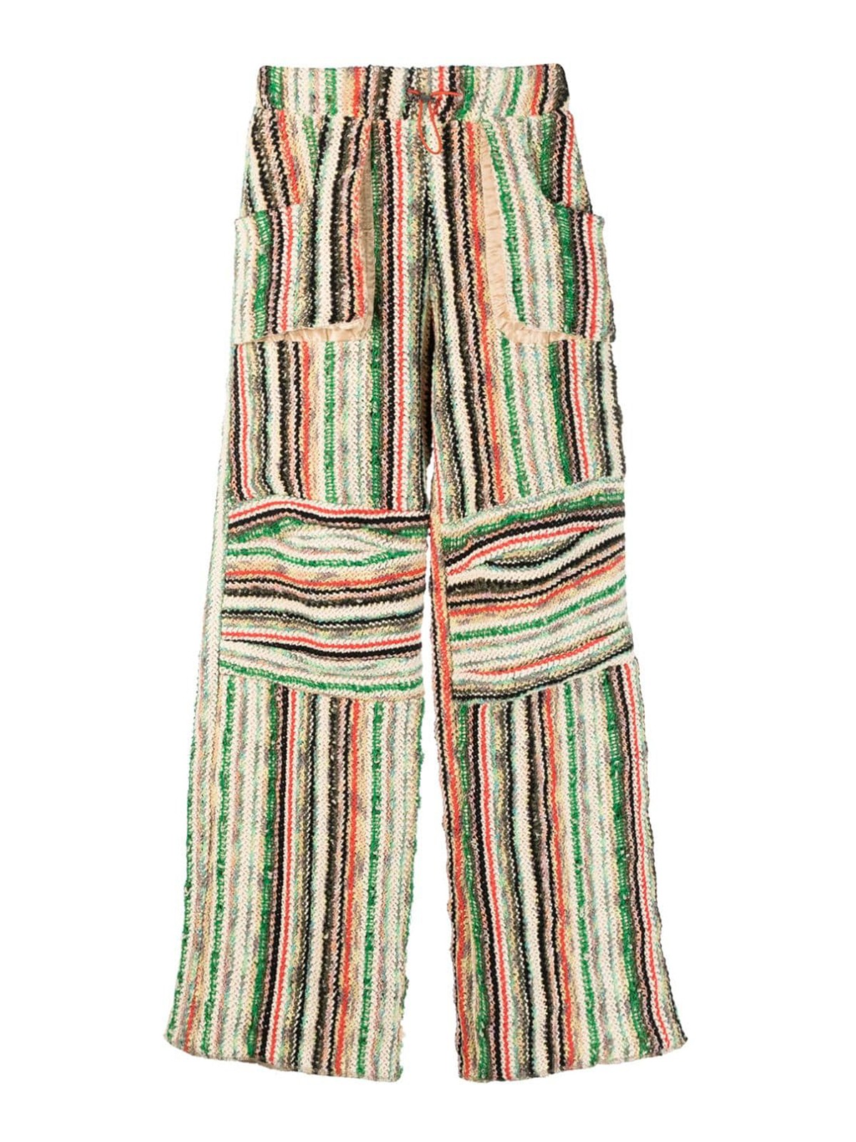 Shop Vitelli Patched Cotton Blend Wool Trousers In Multicolor