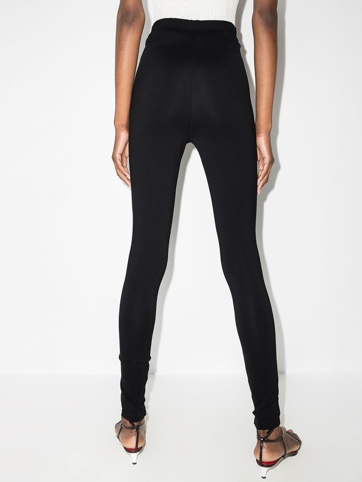 Shop Wardrobe.nyc Front Zip Leggings In Negro