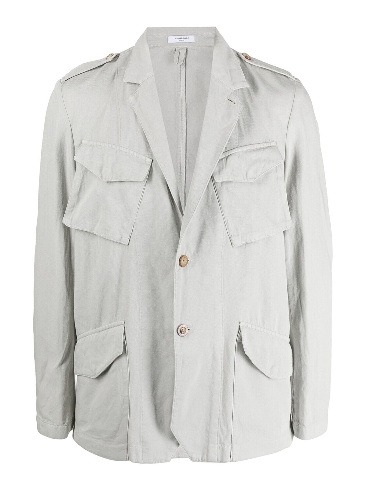 Shop Boglioli Blen Linen Single-breasted Jacket In White
