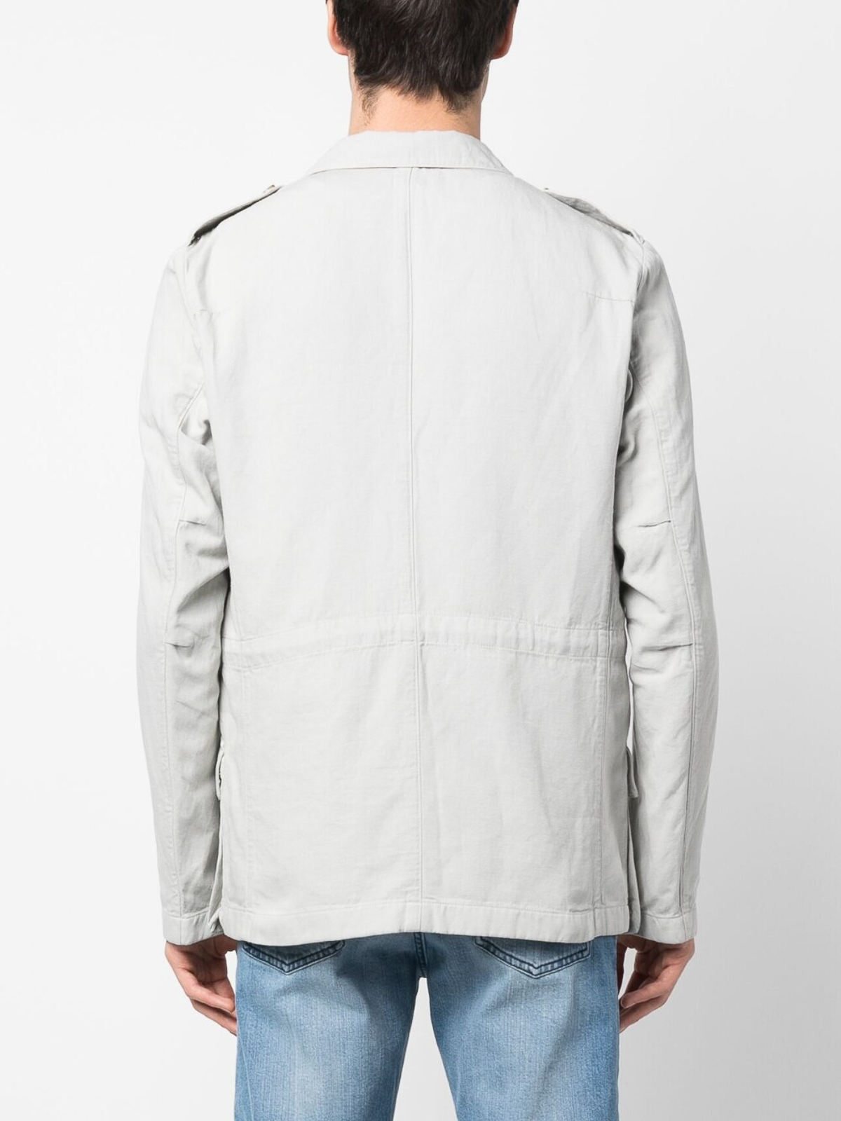 Shop Boglioli Blen Linen Single-breasted Jacket In White