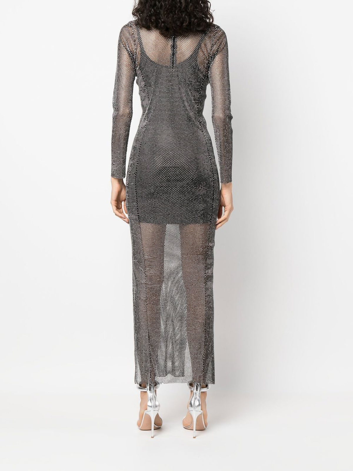 Santa Brands Rhinestones embellished long dress|DIAMONDMAXIDRESSBLACK