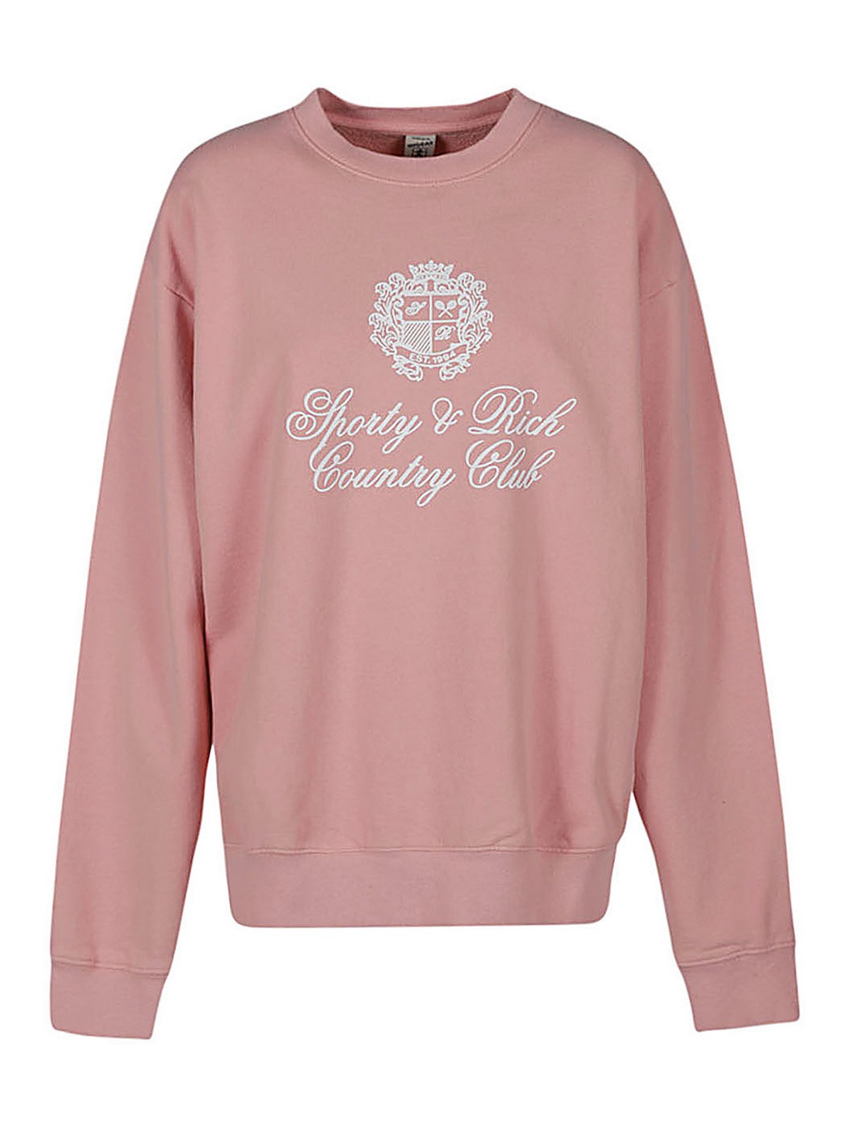 SPORTY AND RICH COUNTRY CREST COTTON SWEATSHIRT