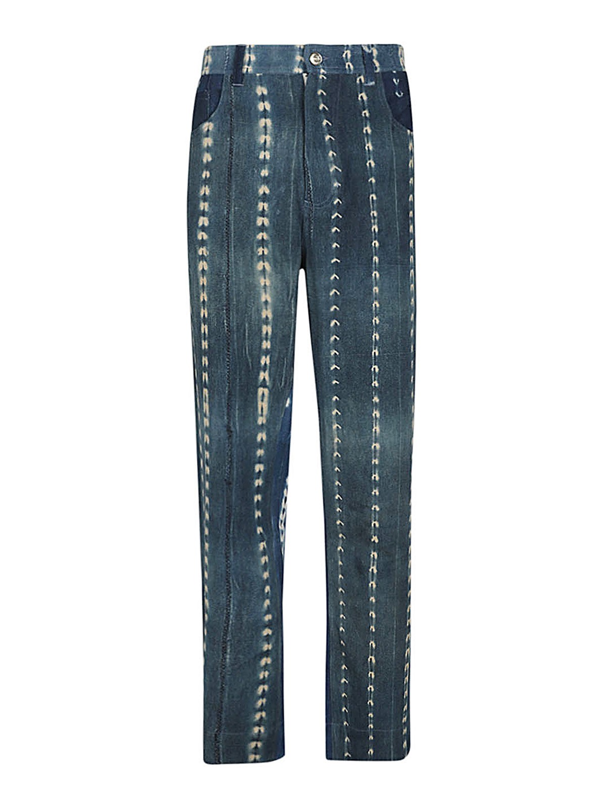 Shop Wales Bonner Miles Tie-dye Denim Jeans In Azul