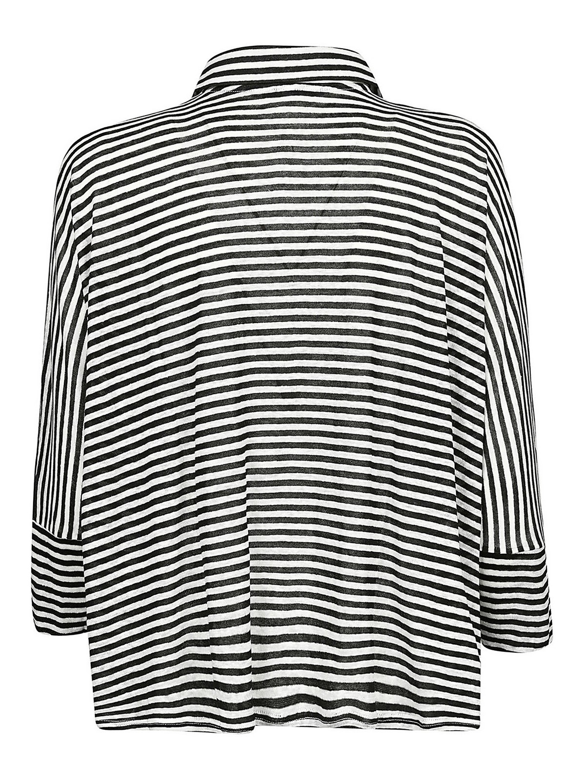 Shop Shirt C-zero Striped Polo Shirt In Black