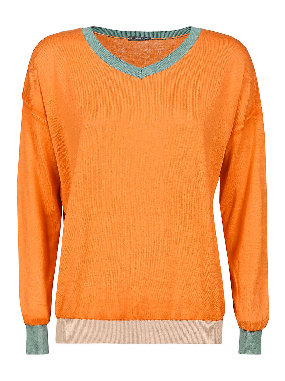 In Bed With You Cotton Blend Jumper In Orange
