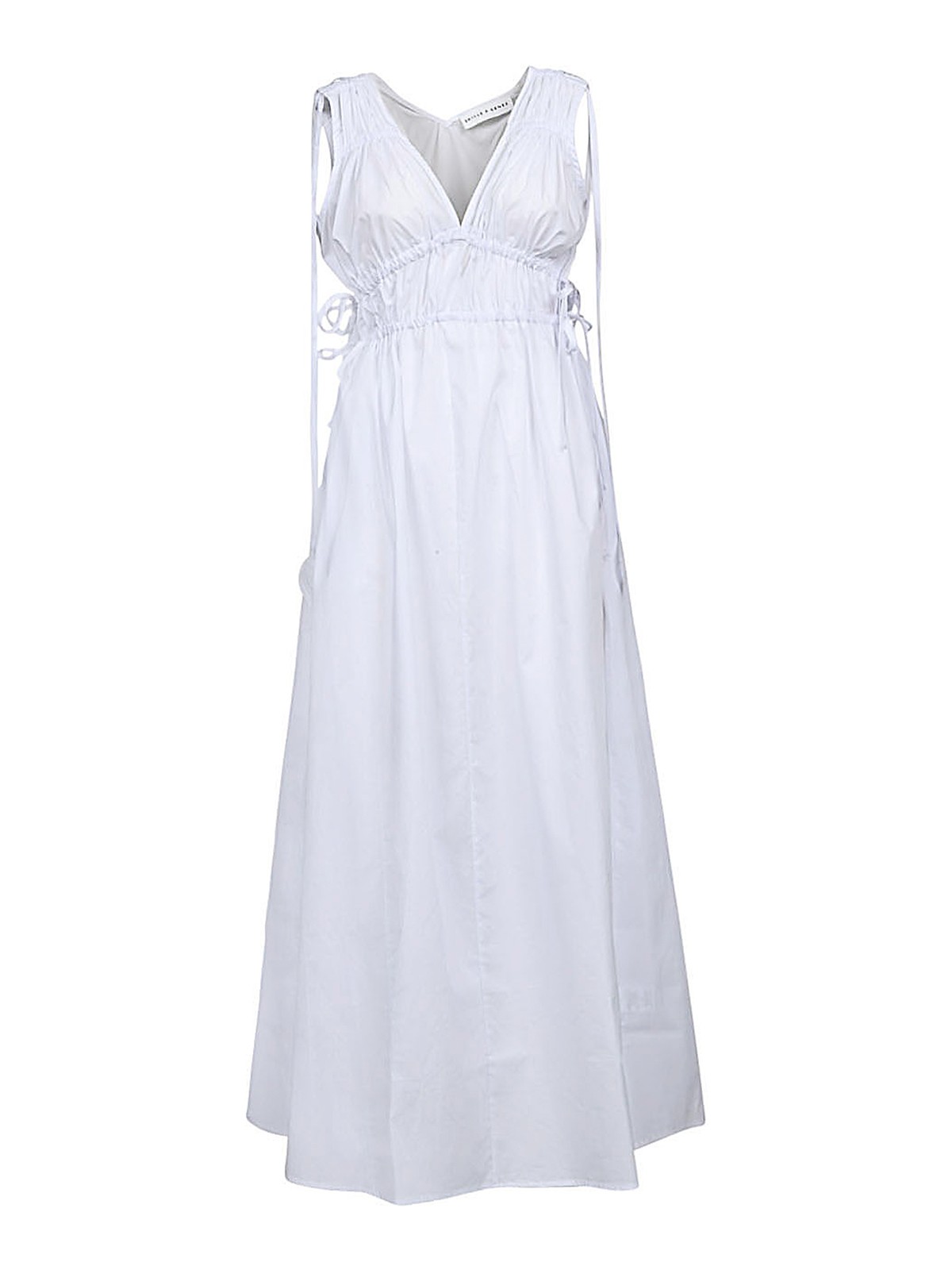 Skill&genes Cotton Long Dress In White