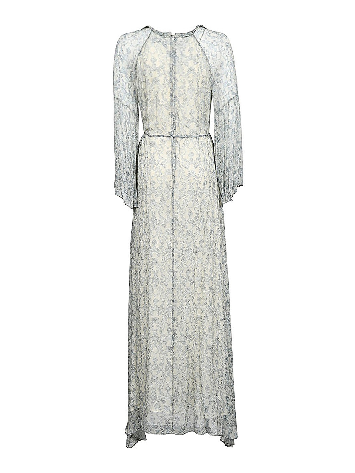 Shop Skill&genes Printed Long Dress In Blanco