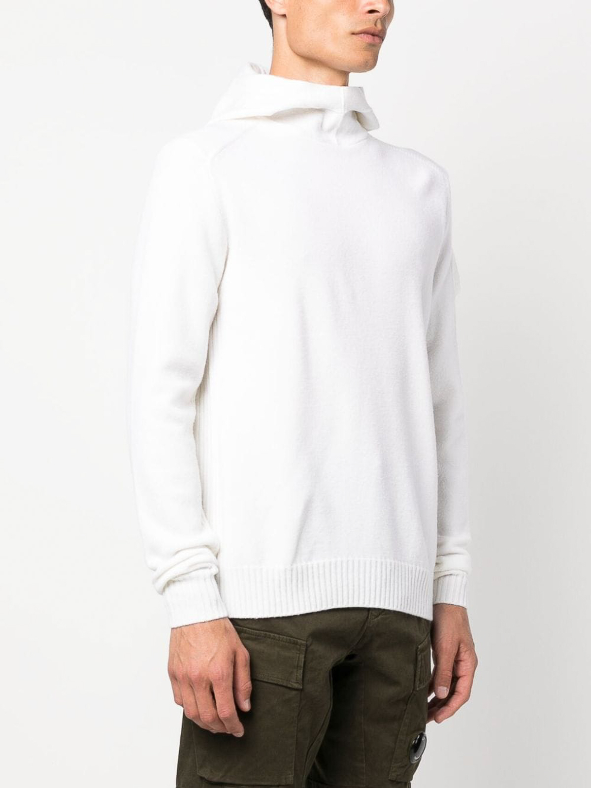 Shop C.p. Company Hoodie In Blanco