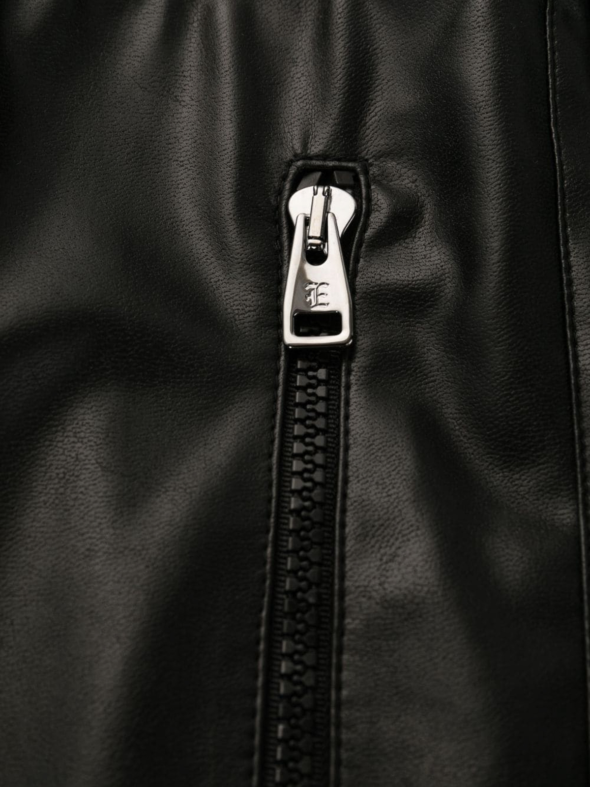 Shop Ermanno Scervino Faux Leather Leggings In Black