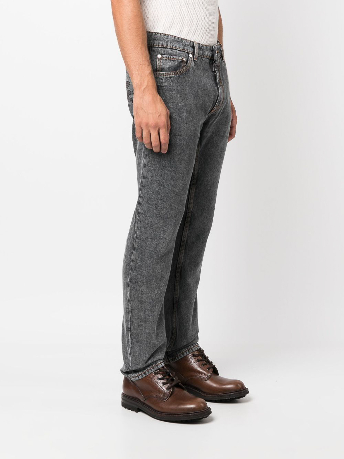 Shop Etro Jeans Boot-cut - Gris In Grey