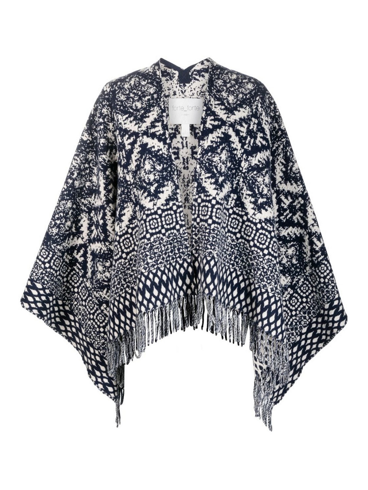 Capes & Ponchos Forte Forte - Jacquard wool blend poncho - 10602MYCOAT5012