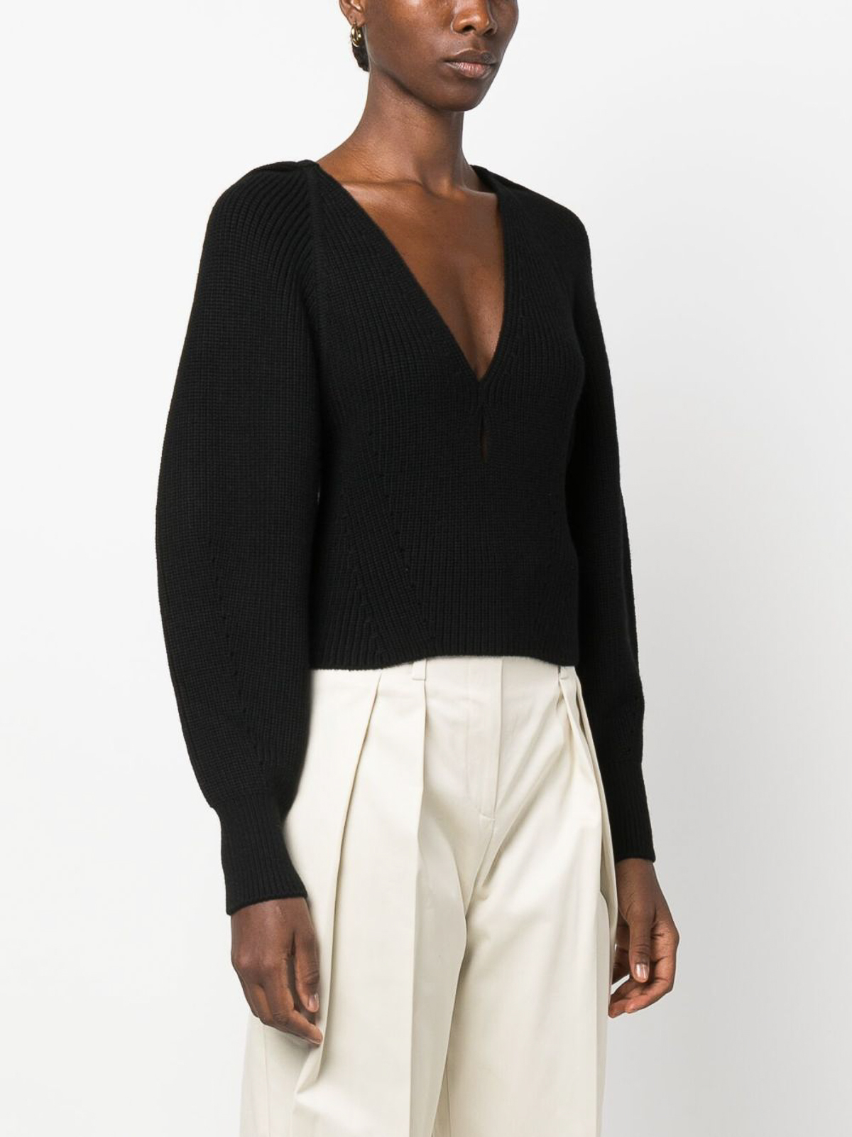 Shop Iro Adsila V-neck Sweater In Black