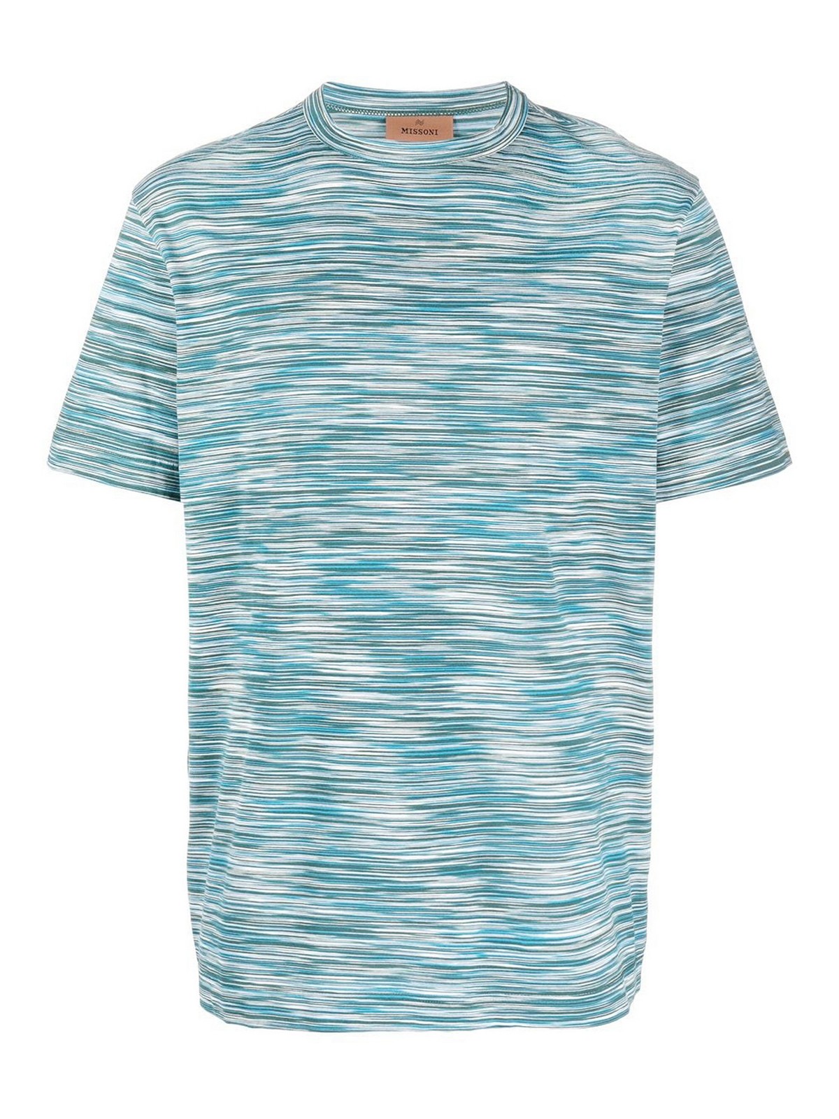 Missoni Space-dyed Cotton T-shirt In Blue