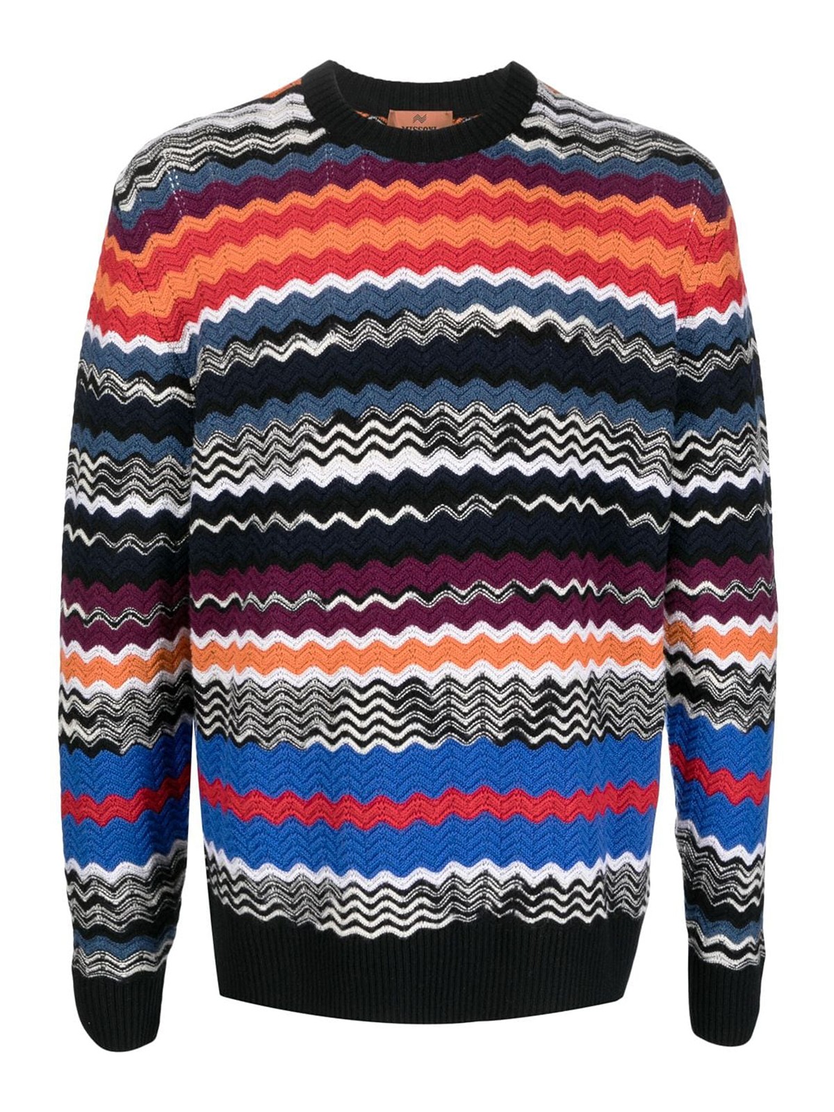 Shop Missoni Chevron Wool Sweater In Naranja