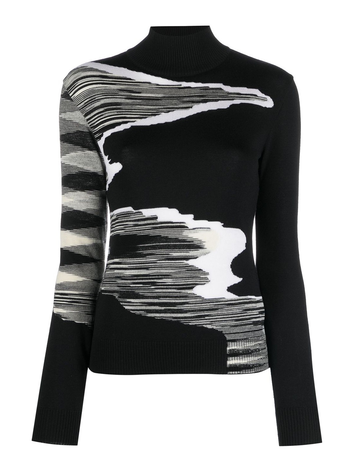 Shop Missoni Space-dyed Wool Turtleneck Sweater In Black
