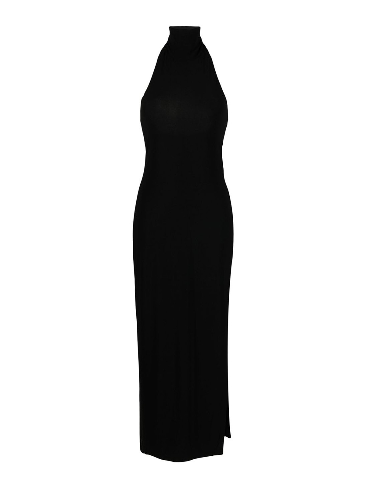 norma kamali halterneck jersey maxi dress Halter neck long norma kamali dress black